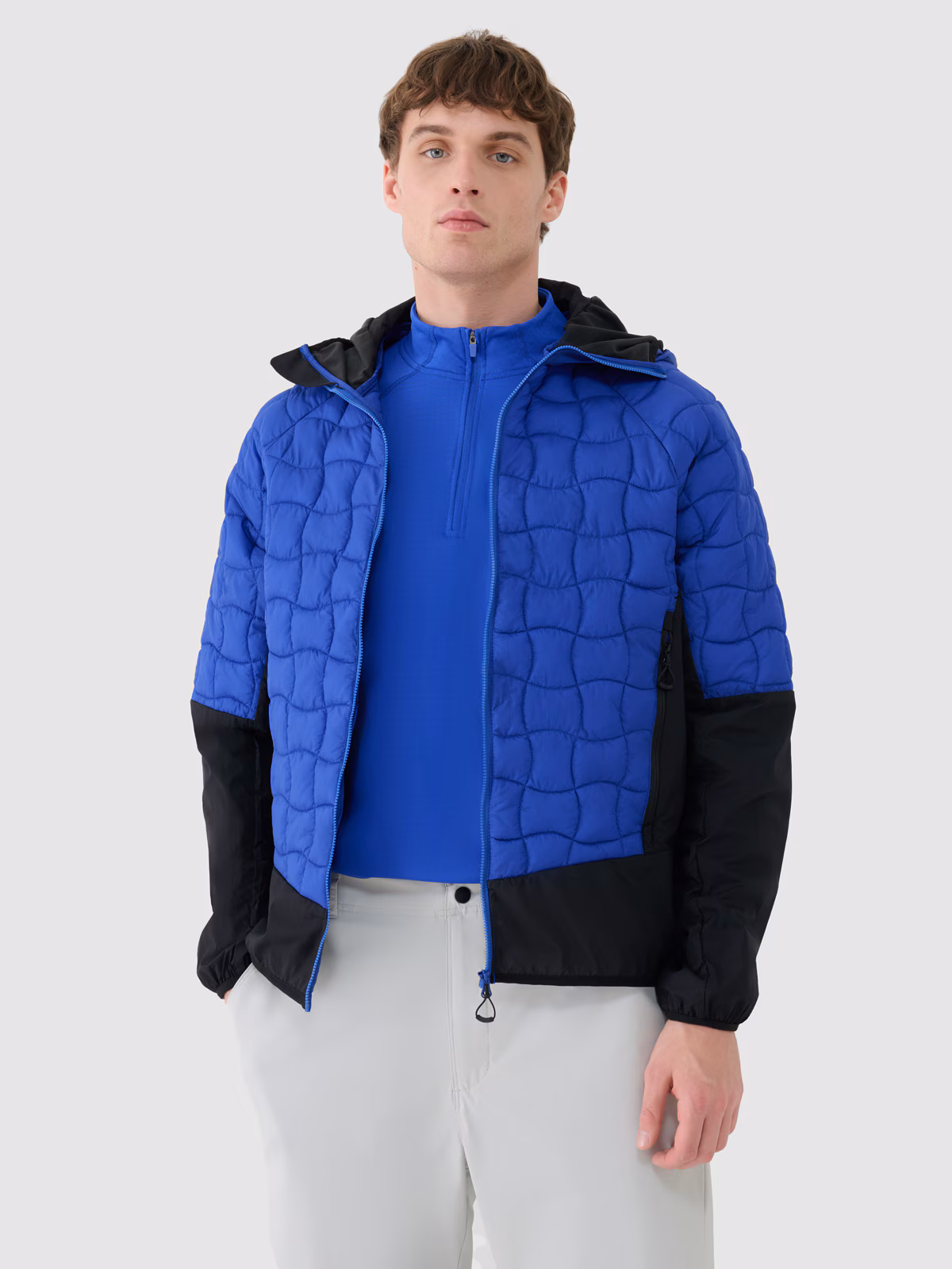 Kurtka puchowa trekkingowa z wypełnieniem Primaloft Black Insulation męska - niebieska