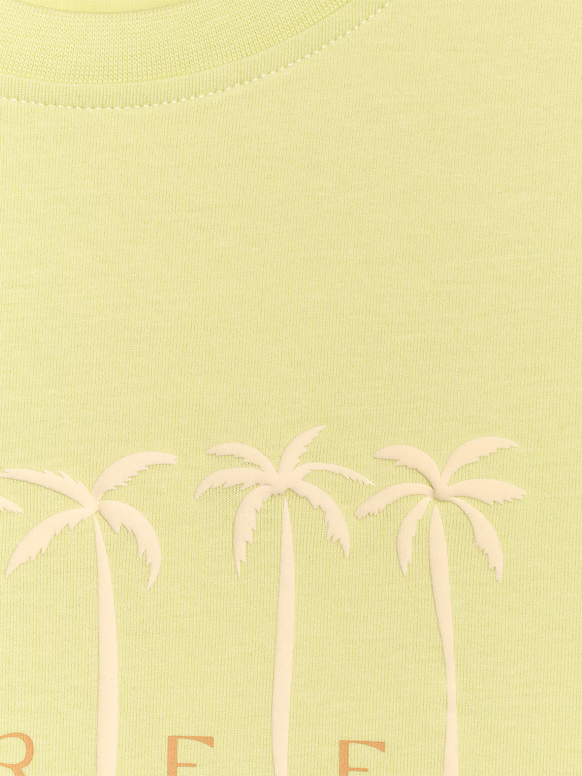 T-shirt regular z nadrukiem damski - beżowy