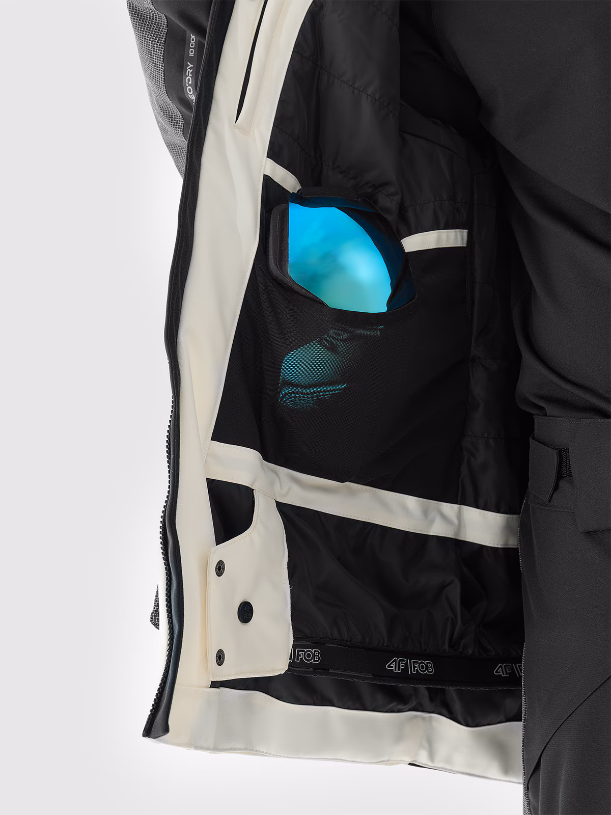 Kurtka snowboardowa membrana 10000 męska - biała