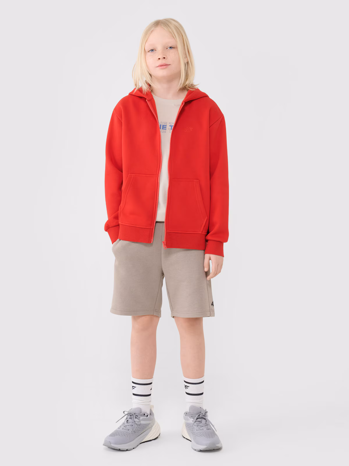 Bluza dresowa rozpinana z kapturem chłopięca - niebieska