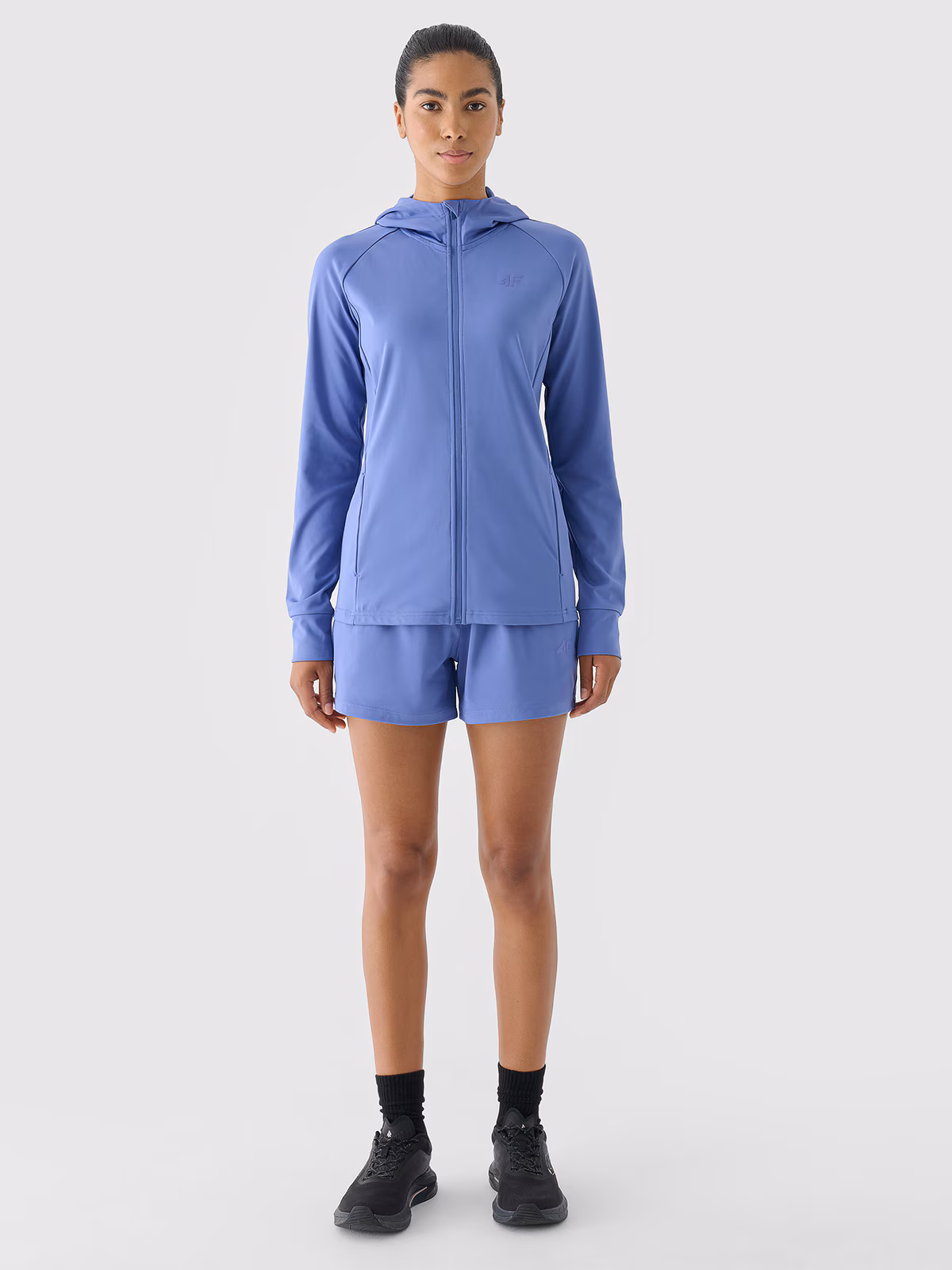 Spodenki treningowe szybkoschnące damskie - fioletowe