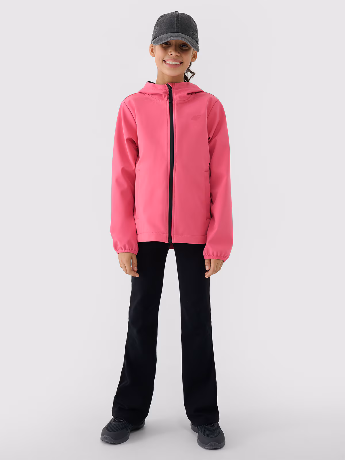 Kurtka softshell wiatroodporna membrana 5000 dziewczęca - różowa