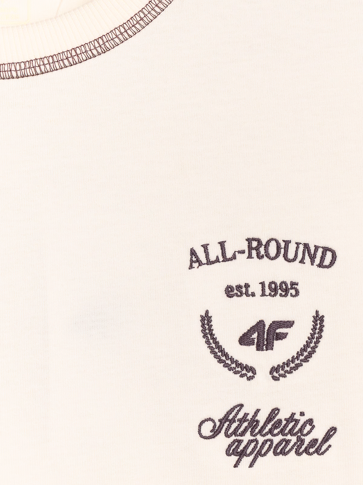 T-shirt oversize z nadrukiem damski - szary