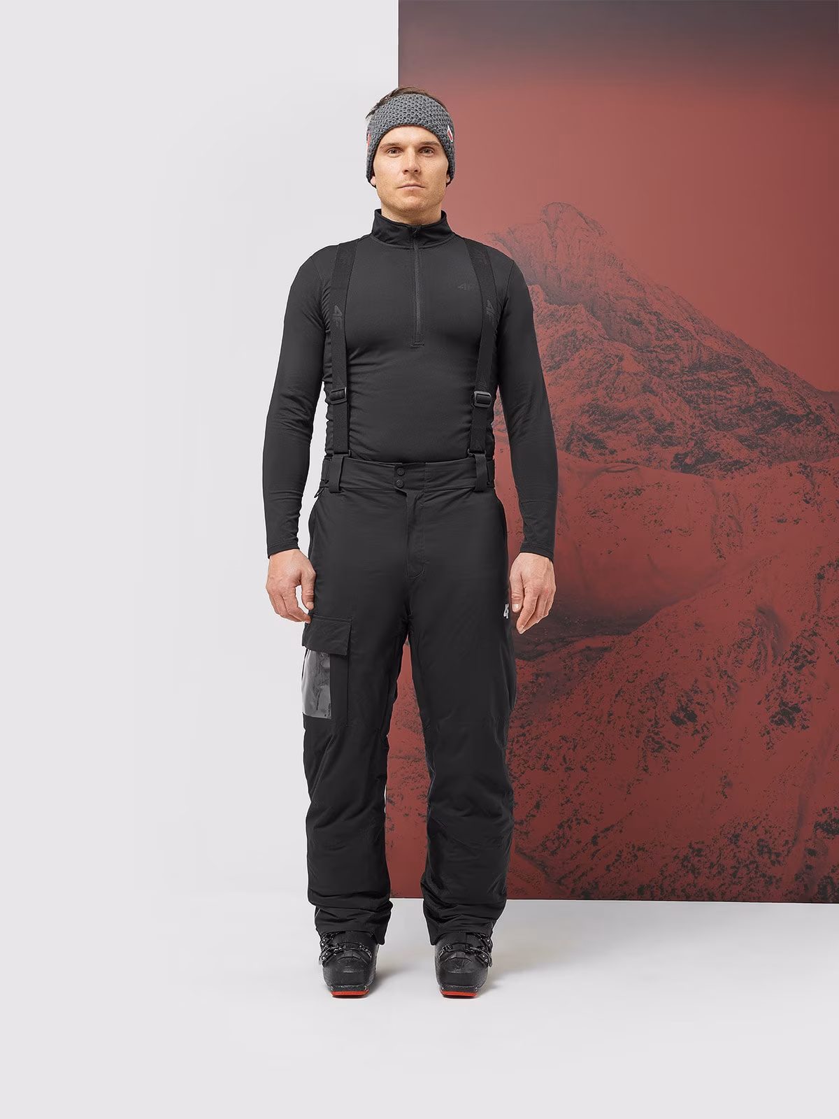 Spodnie narciarskie membrana Dermizax 20000 męskie - szare