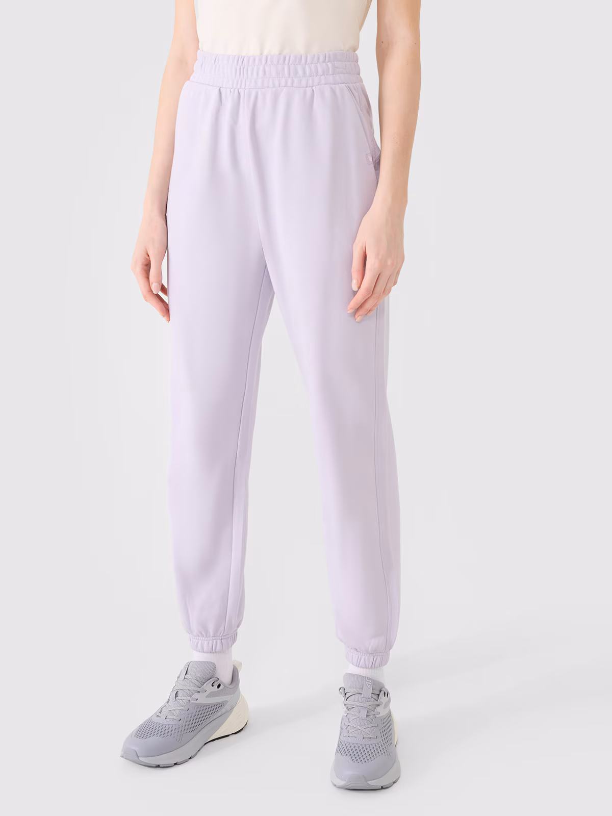 Spodnie dresowe joggery damskie - szare