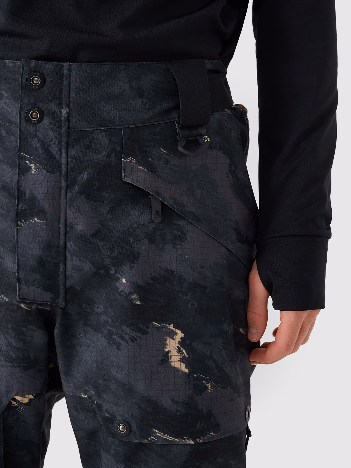 Spodnie snowboardowe membrana 10000 męskie - czarne