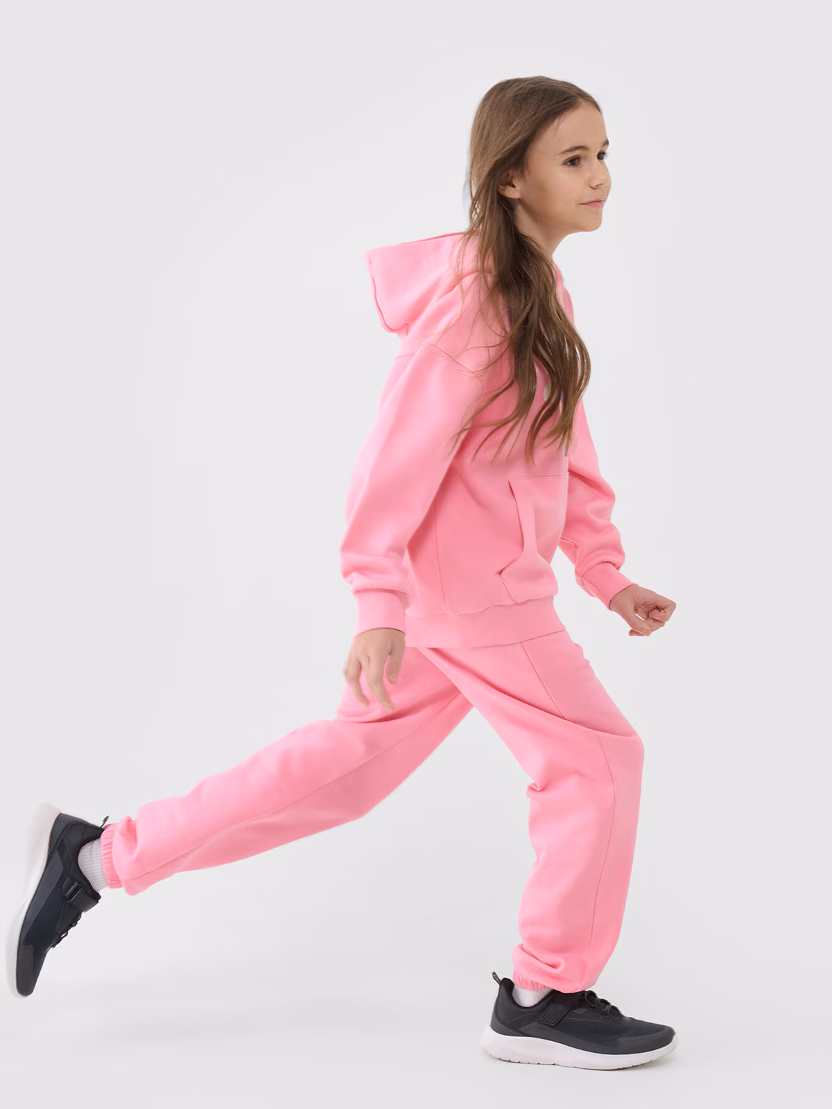 Spodnie dresowe joggery dziewczęce - różowe