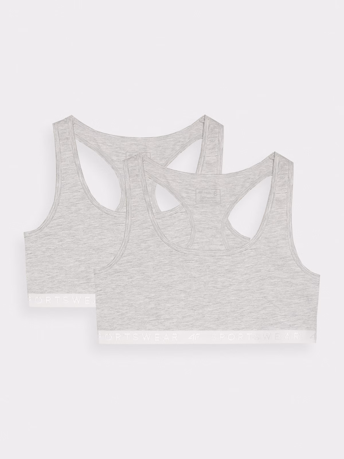 Biustonosz bawełniany na co dzień (2-pack) damski - biały