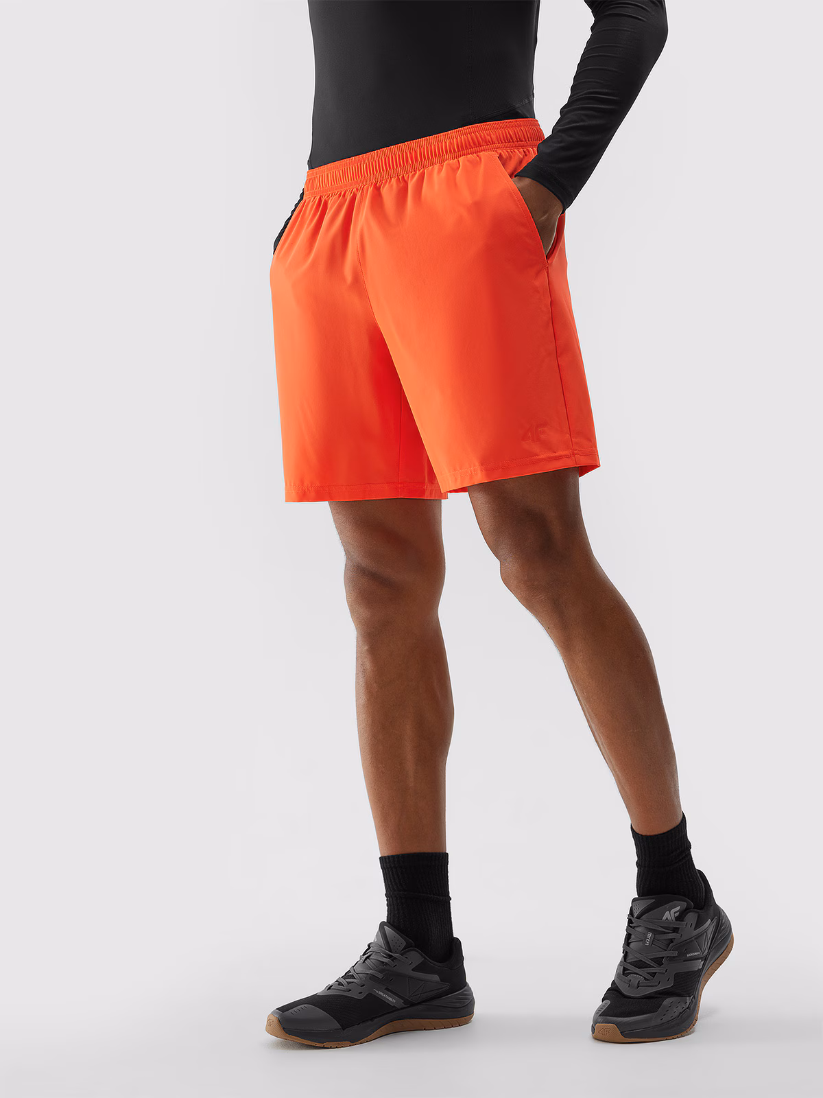 Spodenki treningowe z materiału z recyklingu męskie - pomarańczowe