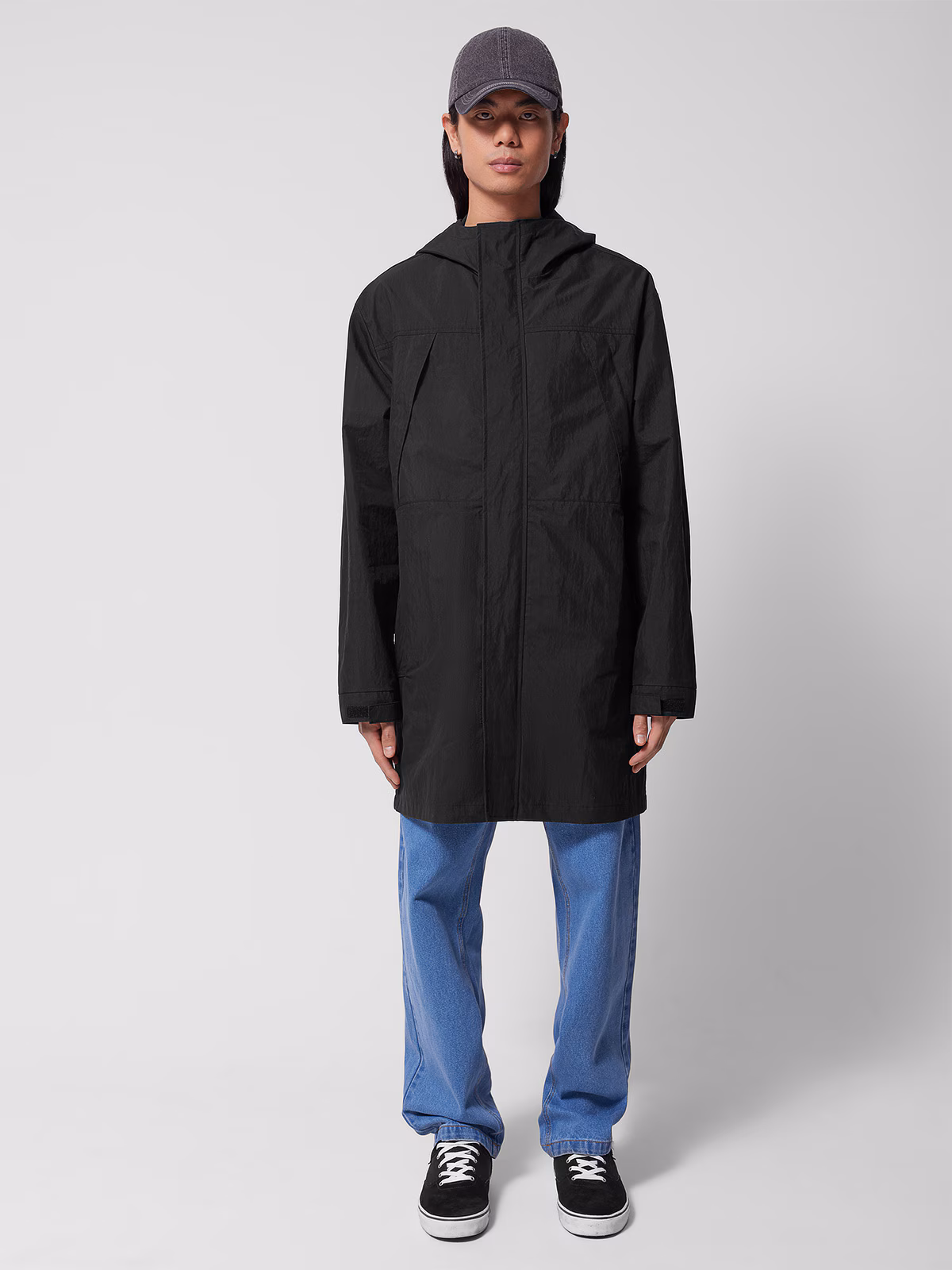 Parka przejściowa z kapturem męska Outhorn - czarna