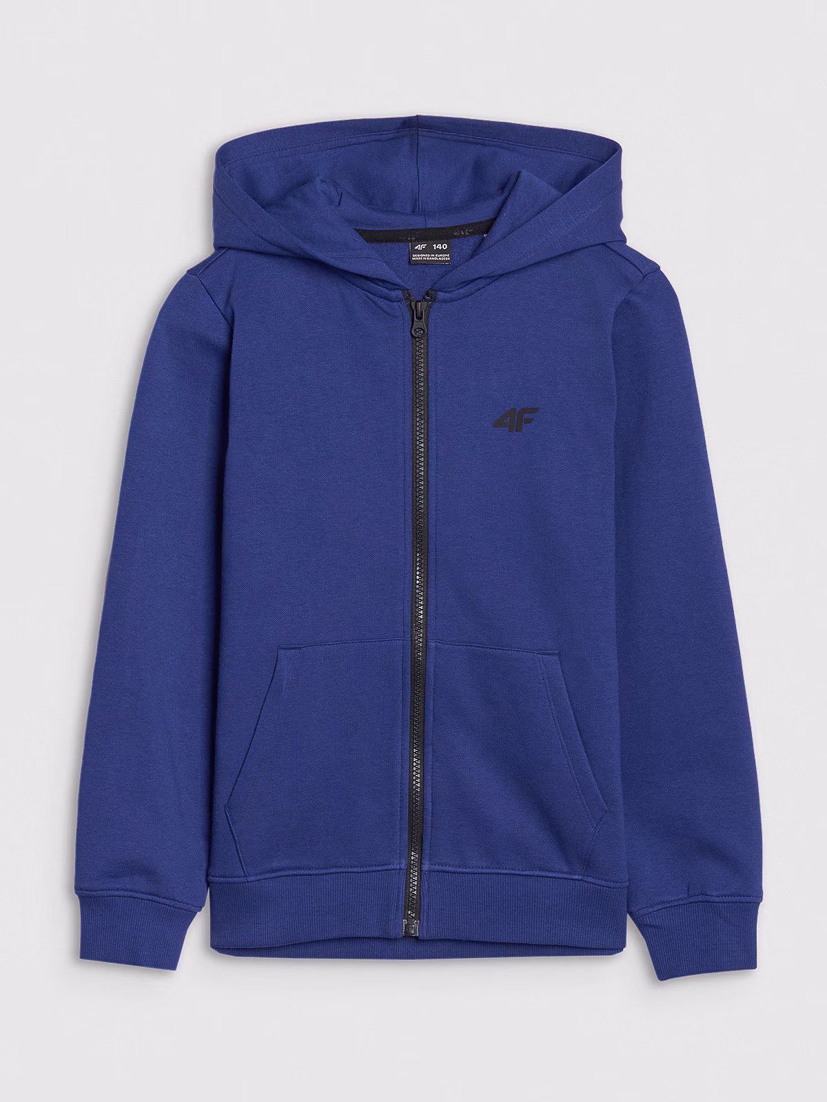 Bluza dresowa rozpinana z kapturem chłopięca - czarna