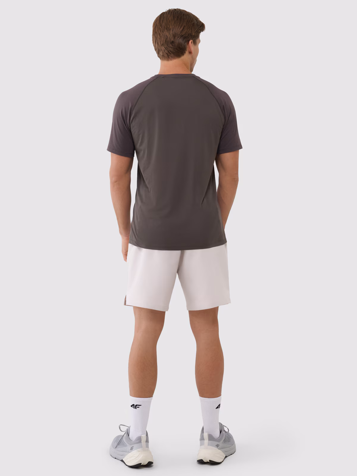 Spodenki treningowe szybkoschnące męskie - beżowe