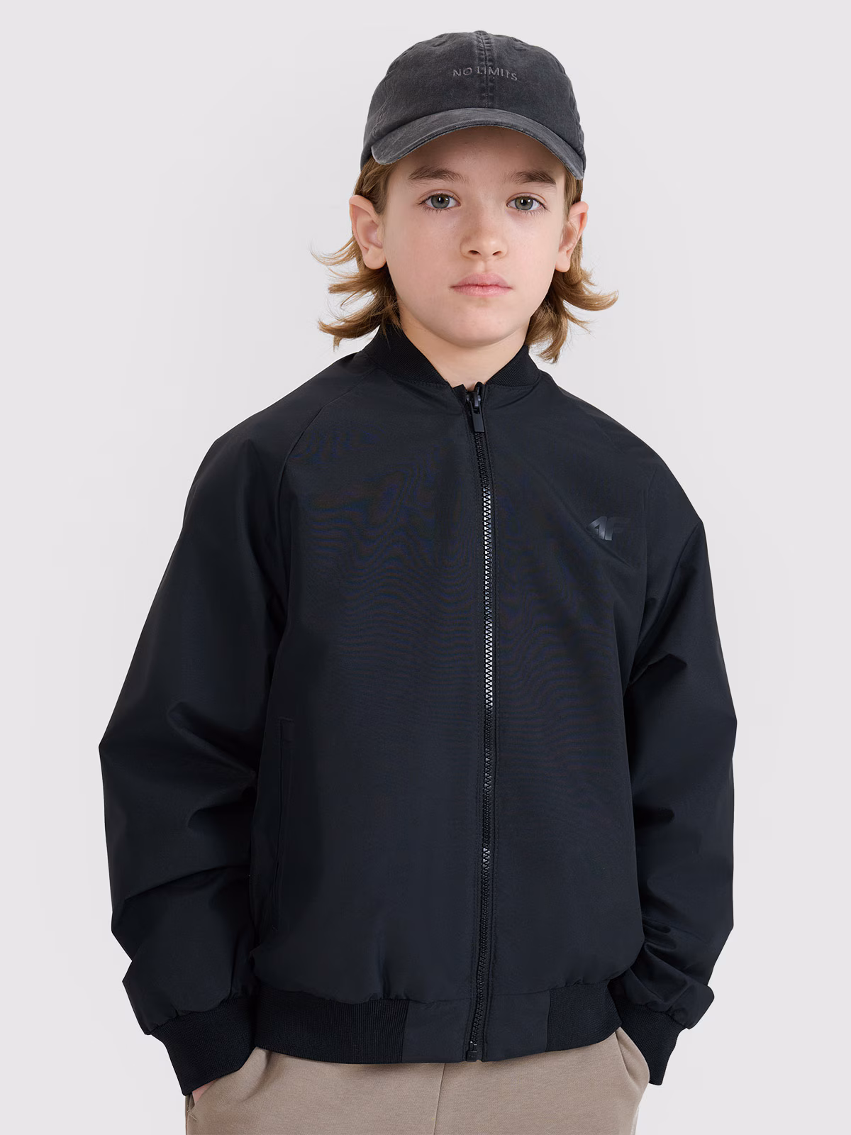 Kurtka przejściowa bomberka chłopięca - czarna