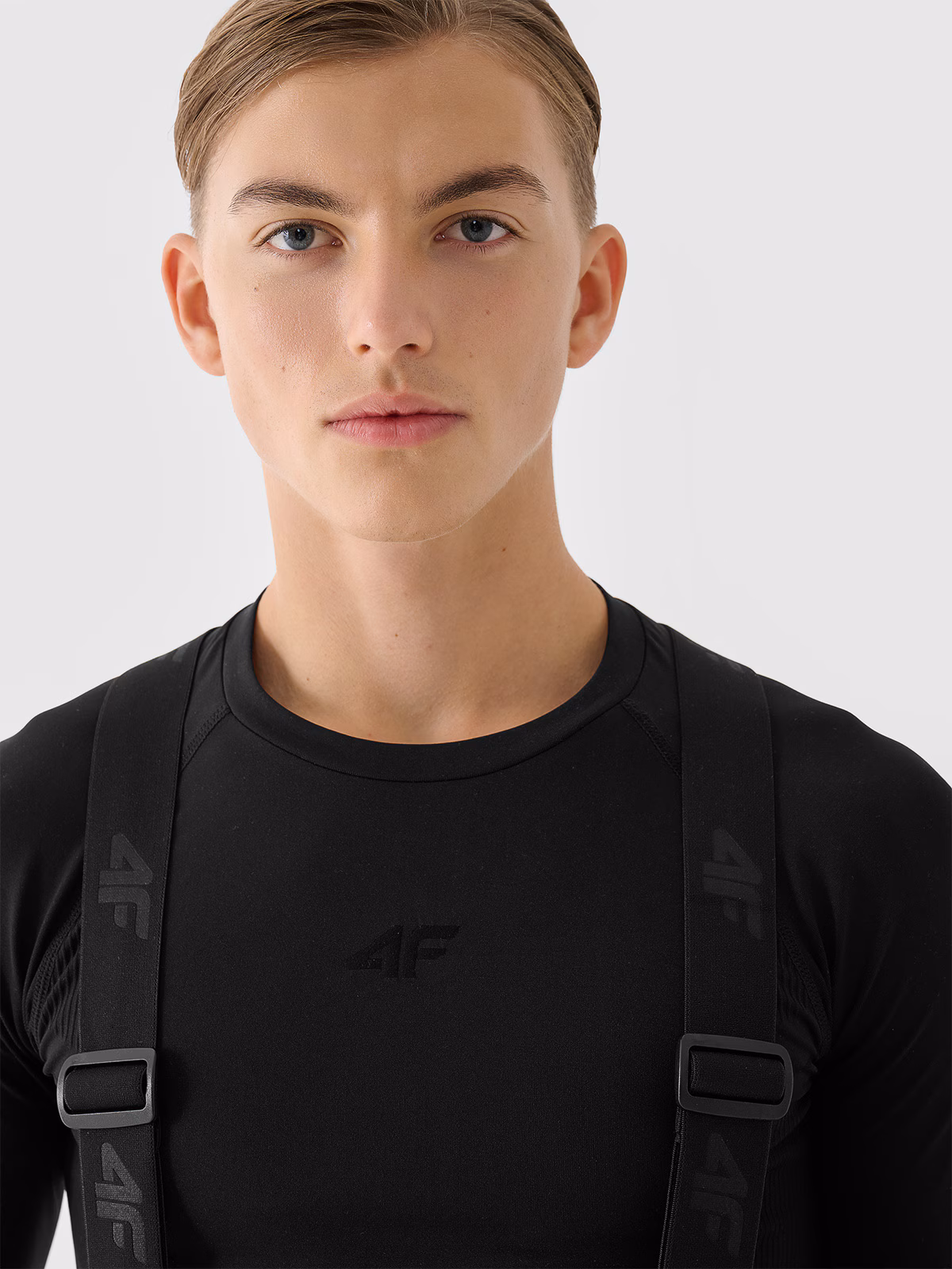 Bielizna termoaktywna bezszwowa (góra) męska - czarna