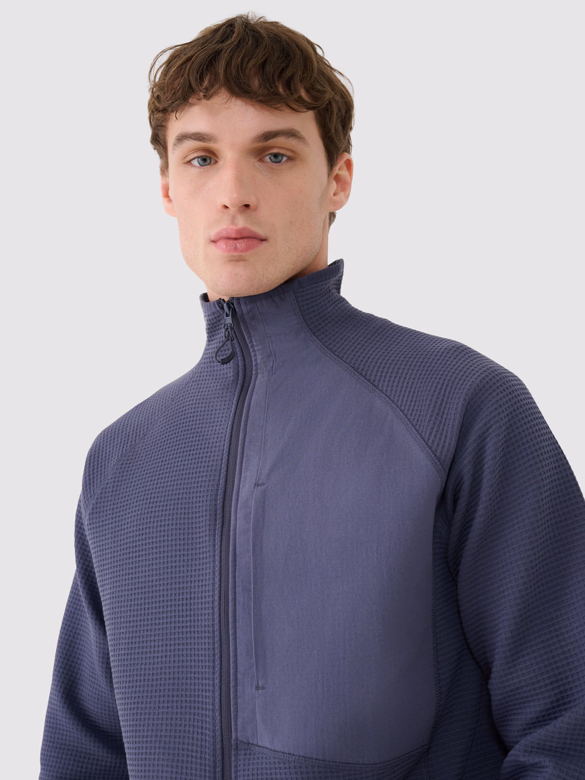 Bluza rozpinana bez kaptura męska - szara