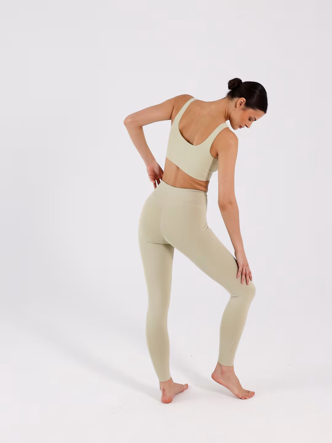 Legginsy do jogi i pilatesu szybkoschnące damskie - zielone