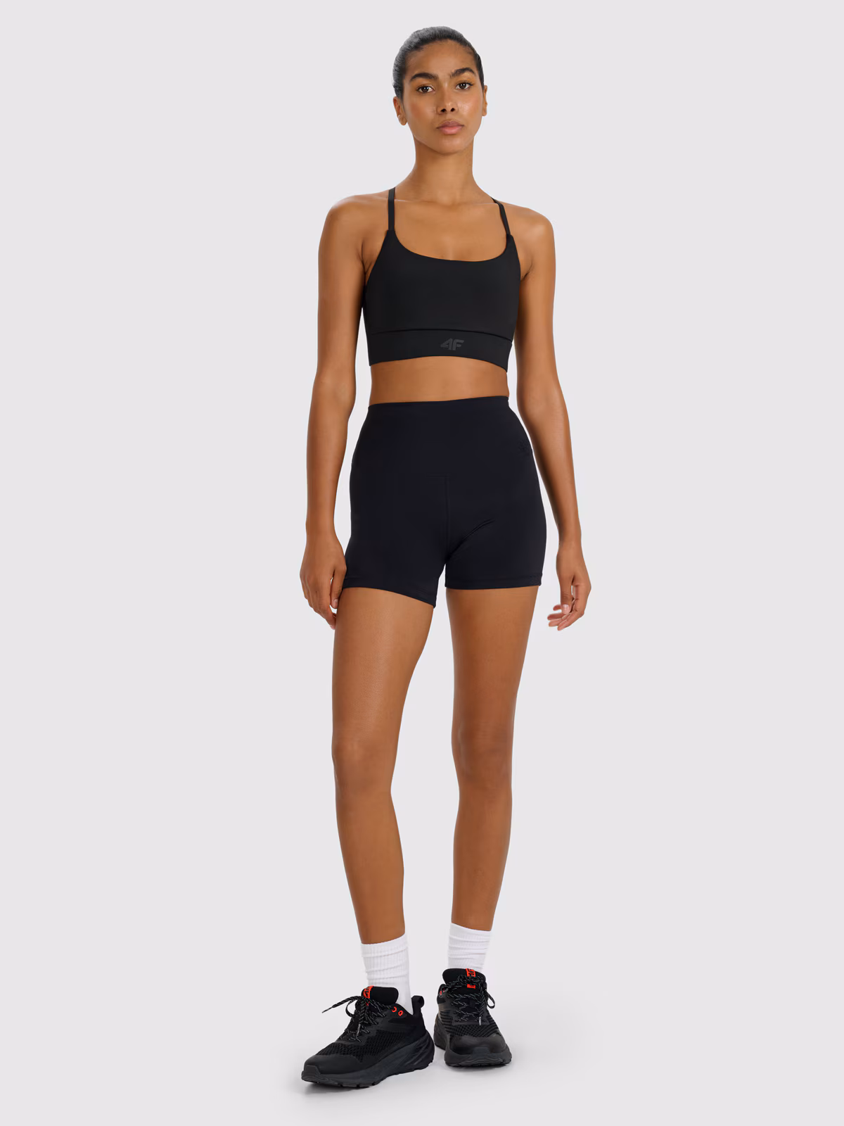 Legginsy krótkie treningowe damskie - czarne