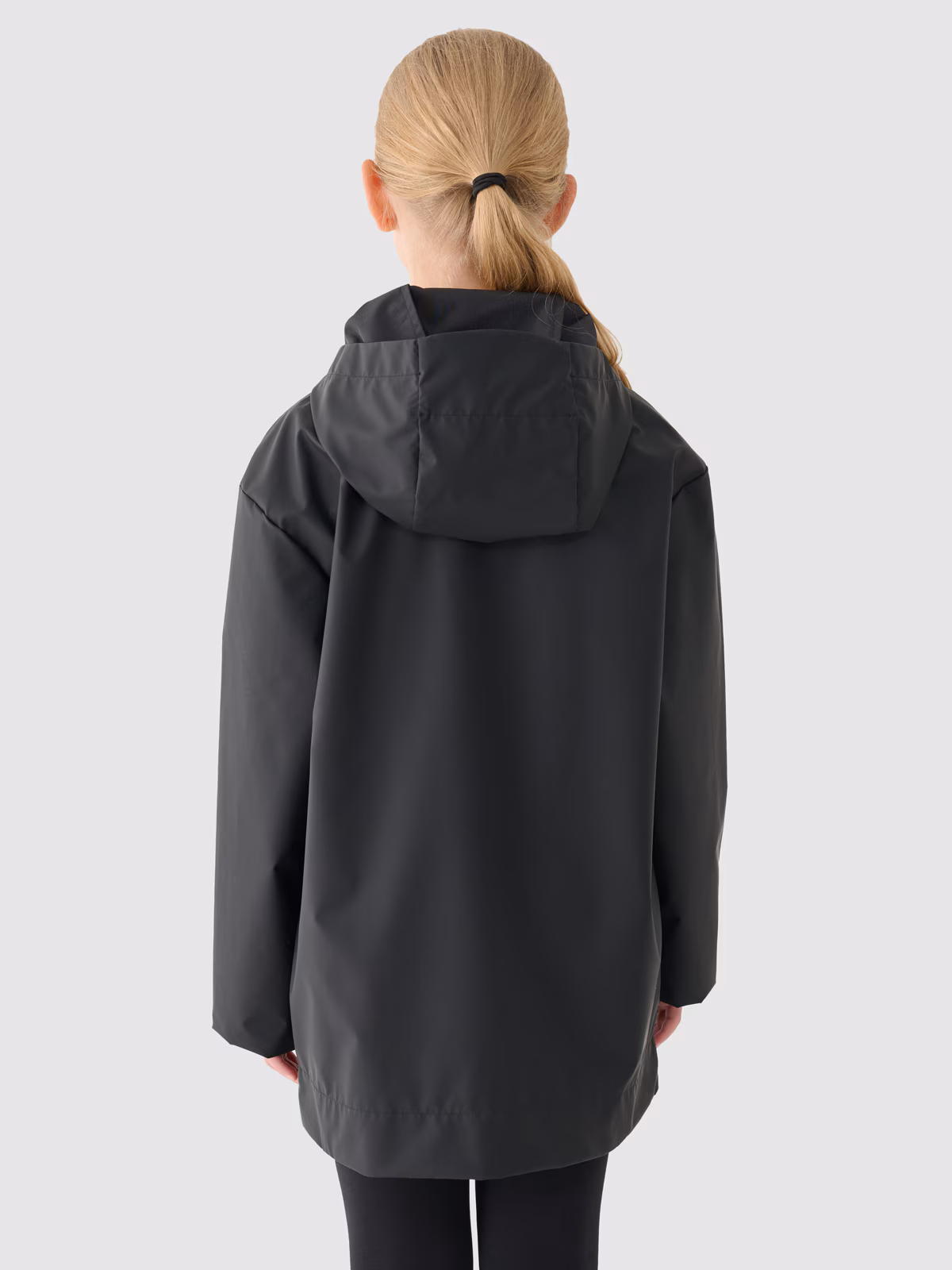 Kurtka przejściowa przeciwdeszczowa z gumową powłoką dziecięca - khaki