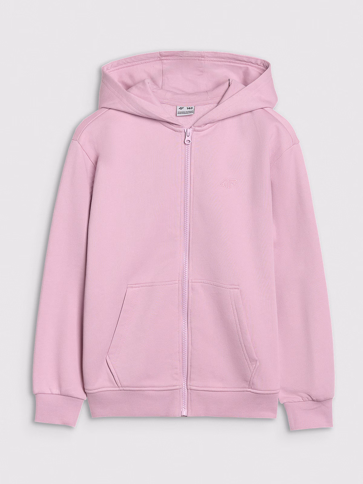 Bluza dresowa rozpinana z kapturem dziewczęca - fioletowa