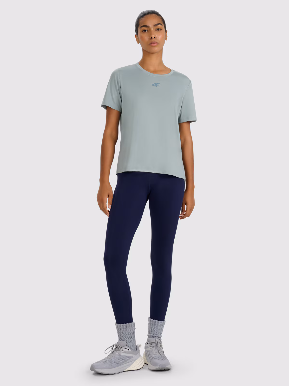 Koszulka treningowa regular szybkoschnąca damska - zielona