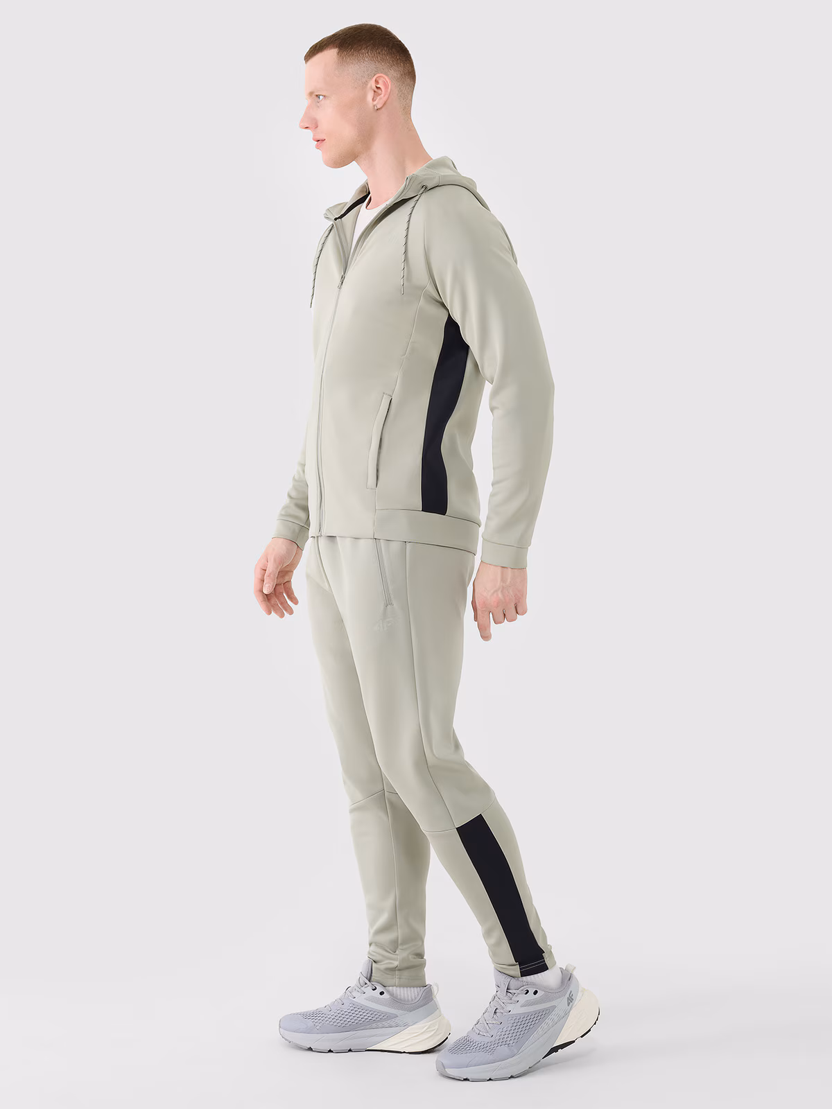 Bluza treningowa szybkoschnąca męska - czarna