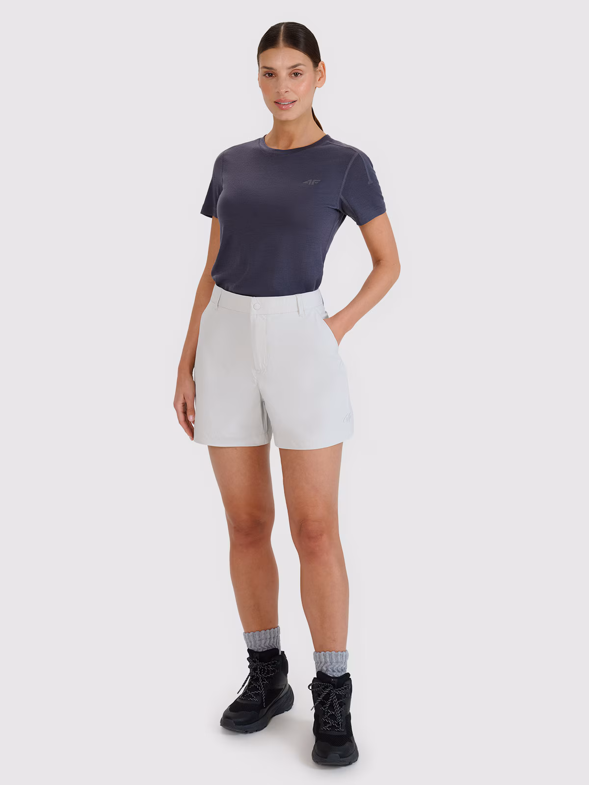 Spodenki trekkingowe szybkoschnące damskie - niebieskie