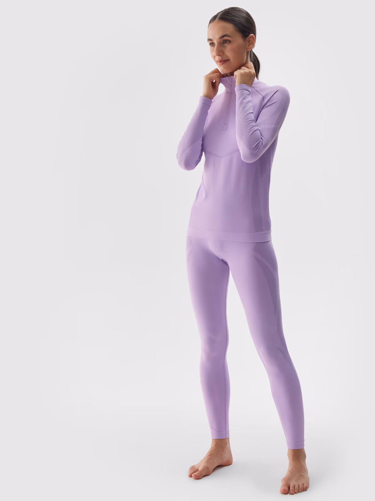 Bielizna termoaktywna bezszwowa (dół) damska - fioletowa