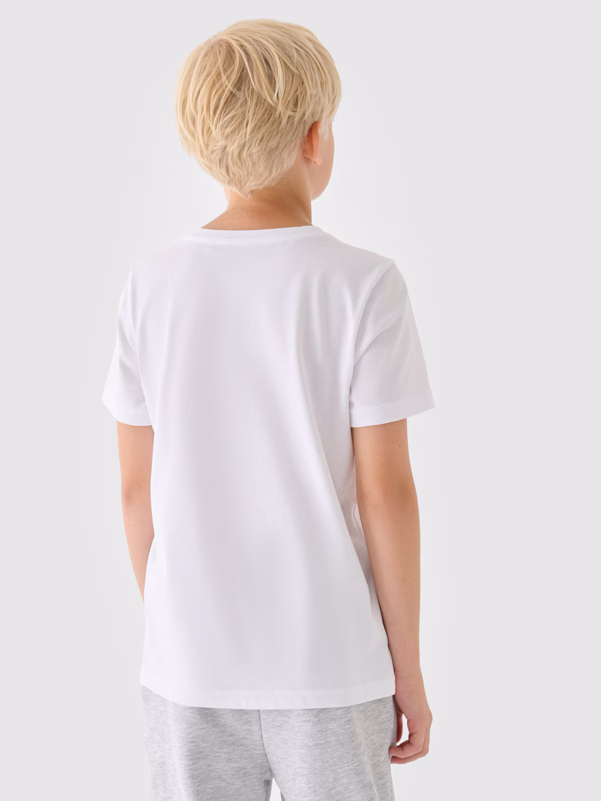 T-shirt z nadrukiem chłopięcy - biały