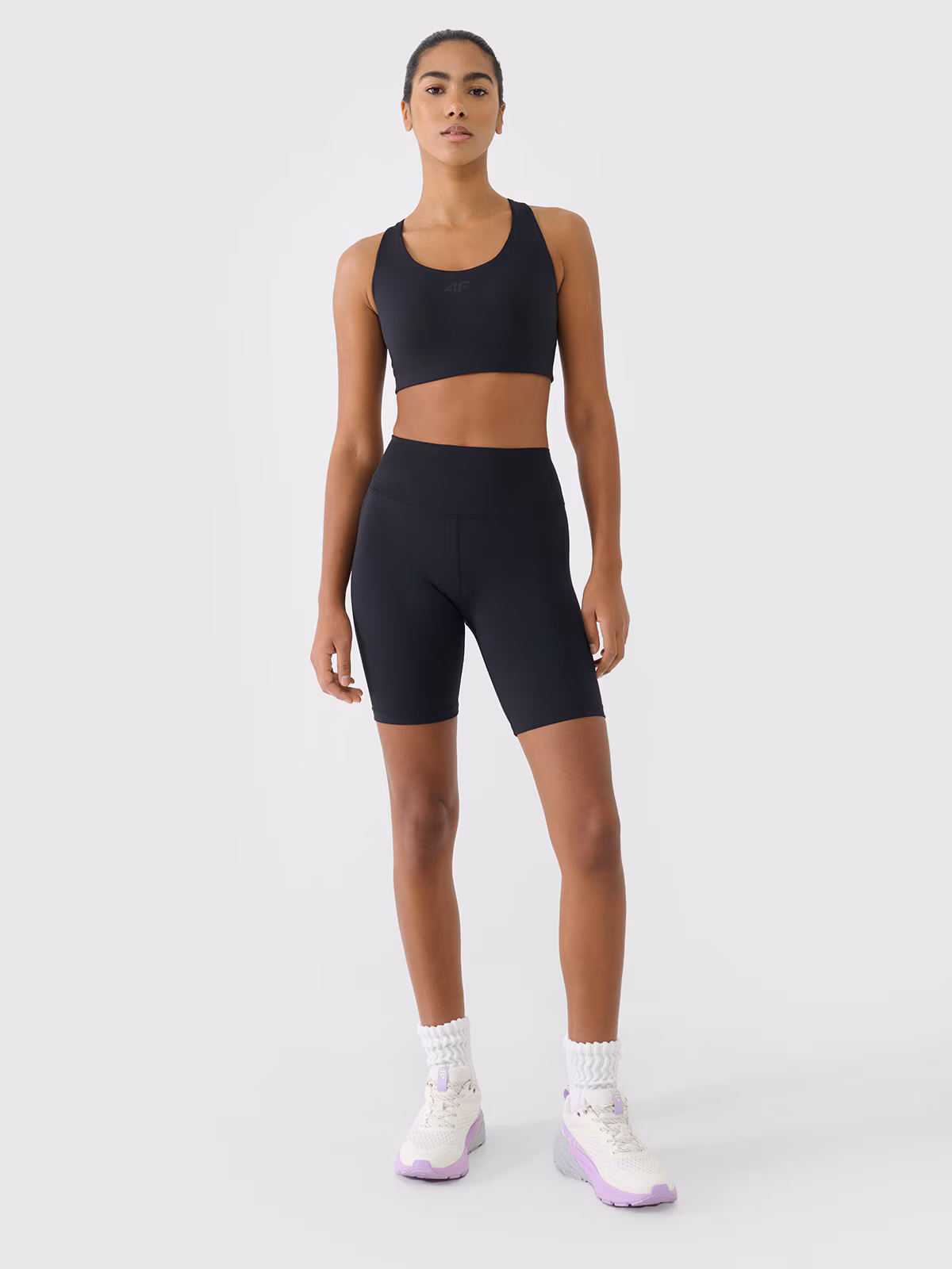 Legginsy kolarki treningowe damskie - czarne