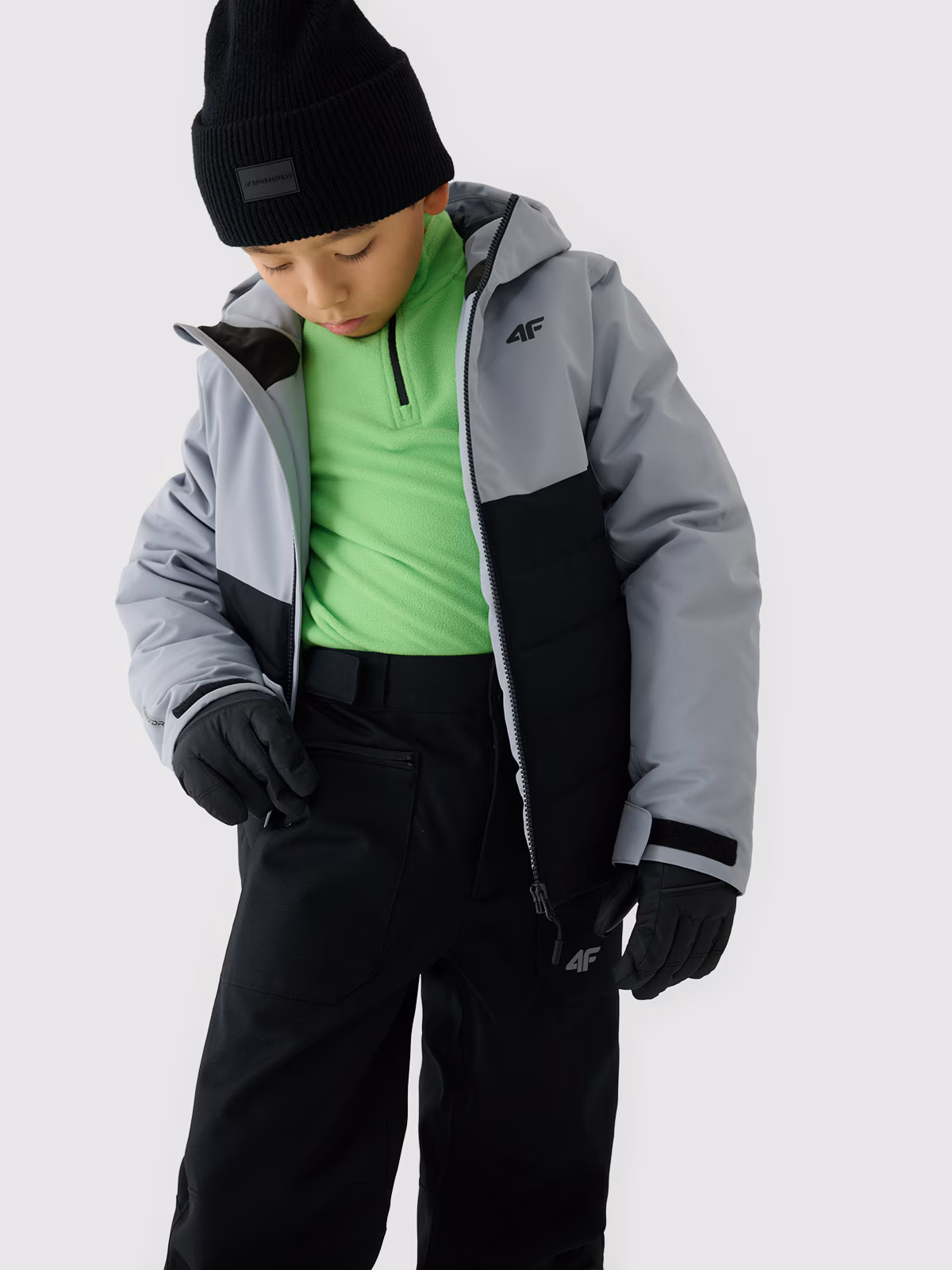 Kurtka narciarska membrana 5000 chłopięca - zielona