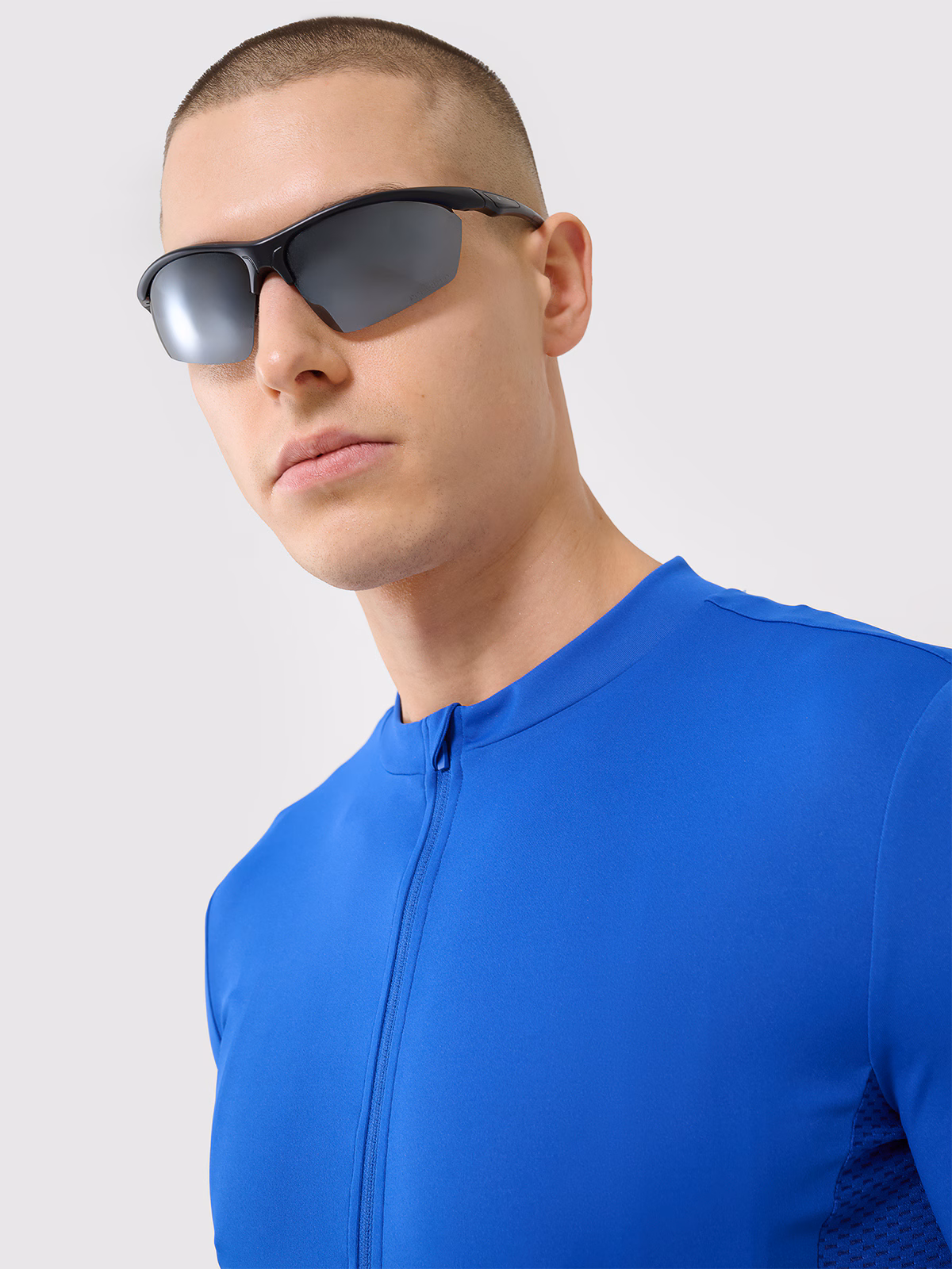 Koszulka rowerowa rozpinana męska - pomarańczowa