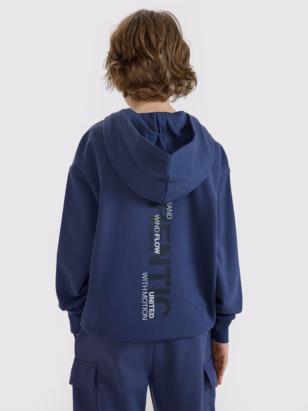 Bluza dresowa nierozpinana z kapturem chłopięca - szara