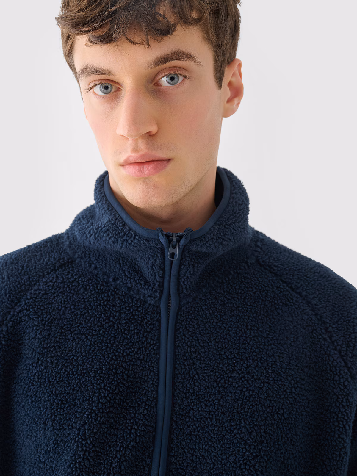 Polar sherpa rozpinany ze stójką męski Outhorn - czerwony