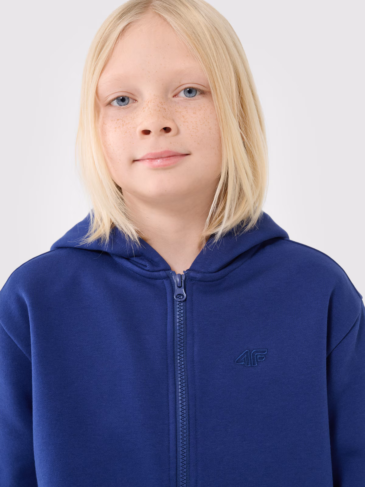 Bluza dresowa rozpinana z kapturem chłopięca - niebieska