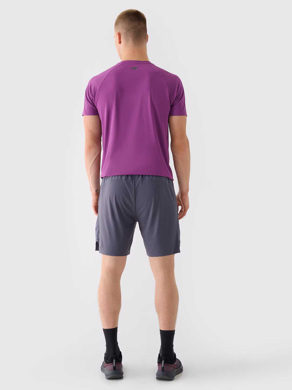 Spodenki treningowe szybkoschnące męskie 4F x Robert Lewandowski - szare