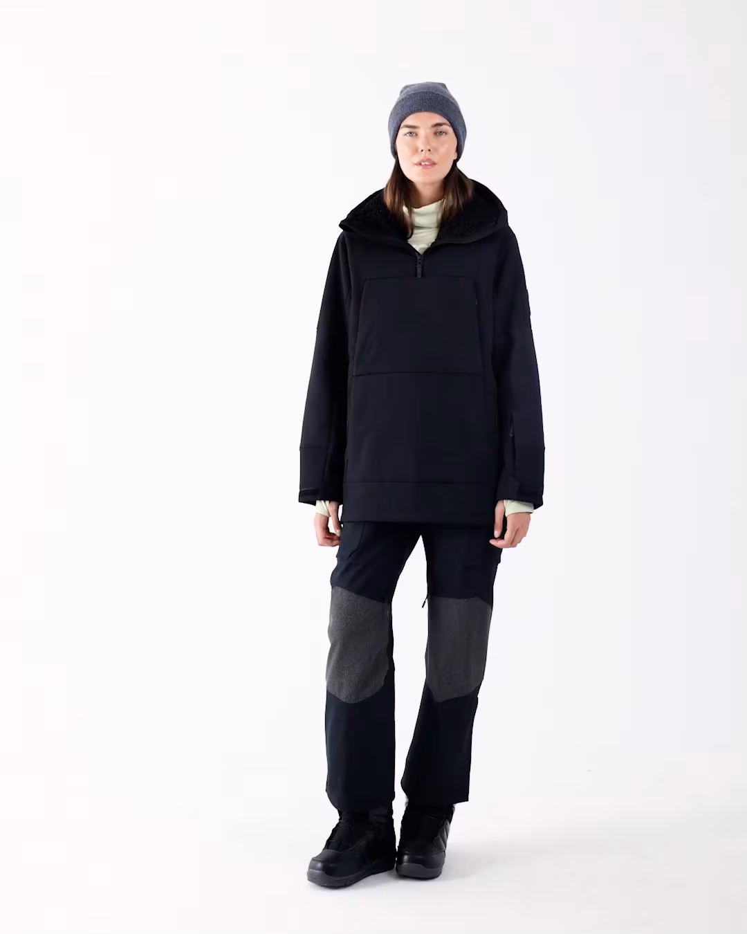 Kurtka snowboardowa membrana 8000 damska - czarna