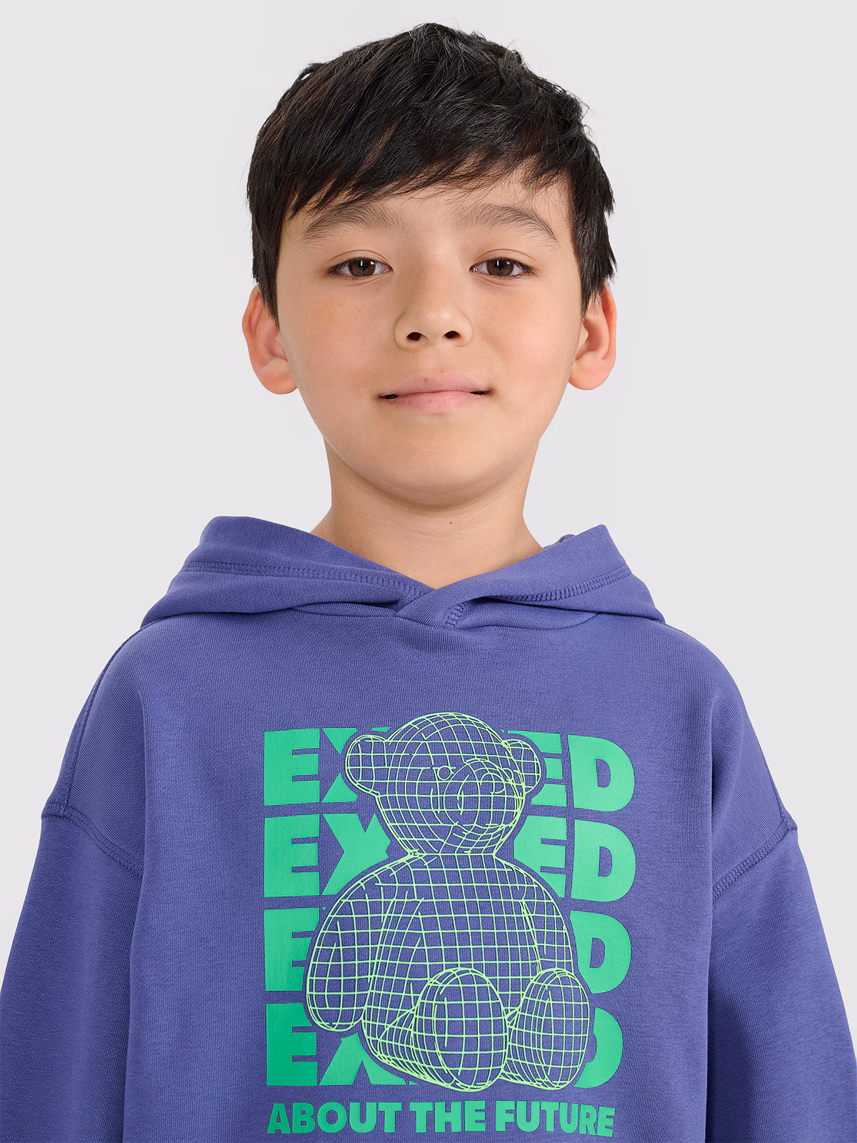 Bluza dresowa nierozpinana z kapturem chłopięca - czerwona