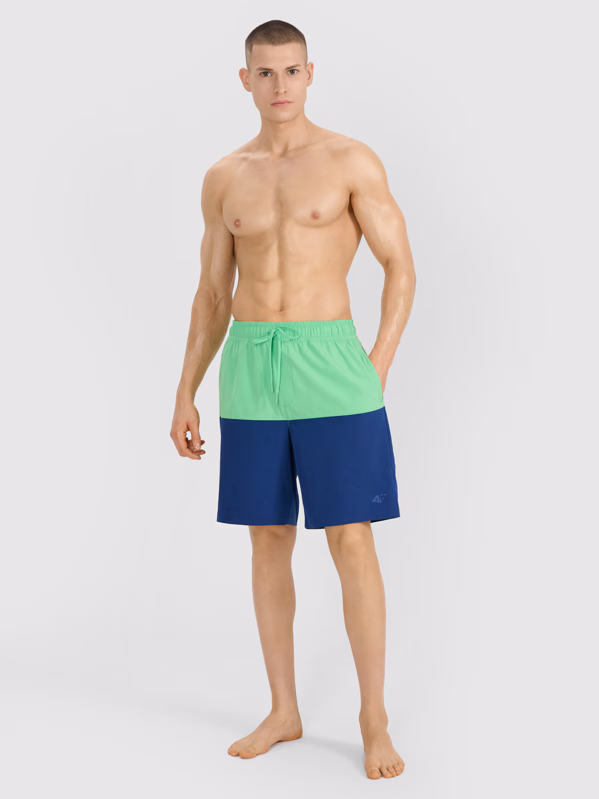 Spodenki plażowe męskie - niebieskie