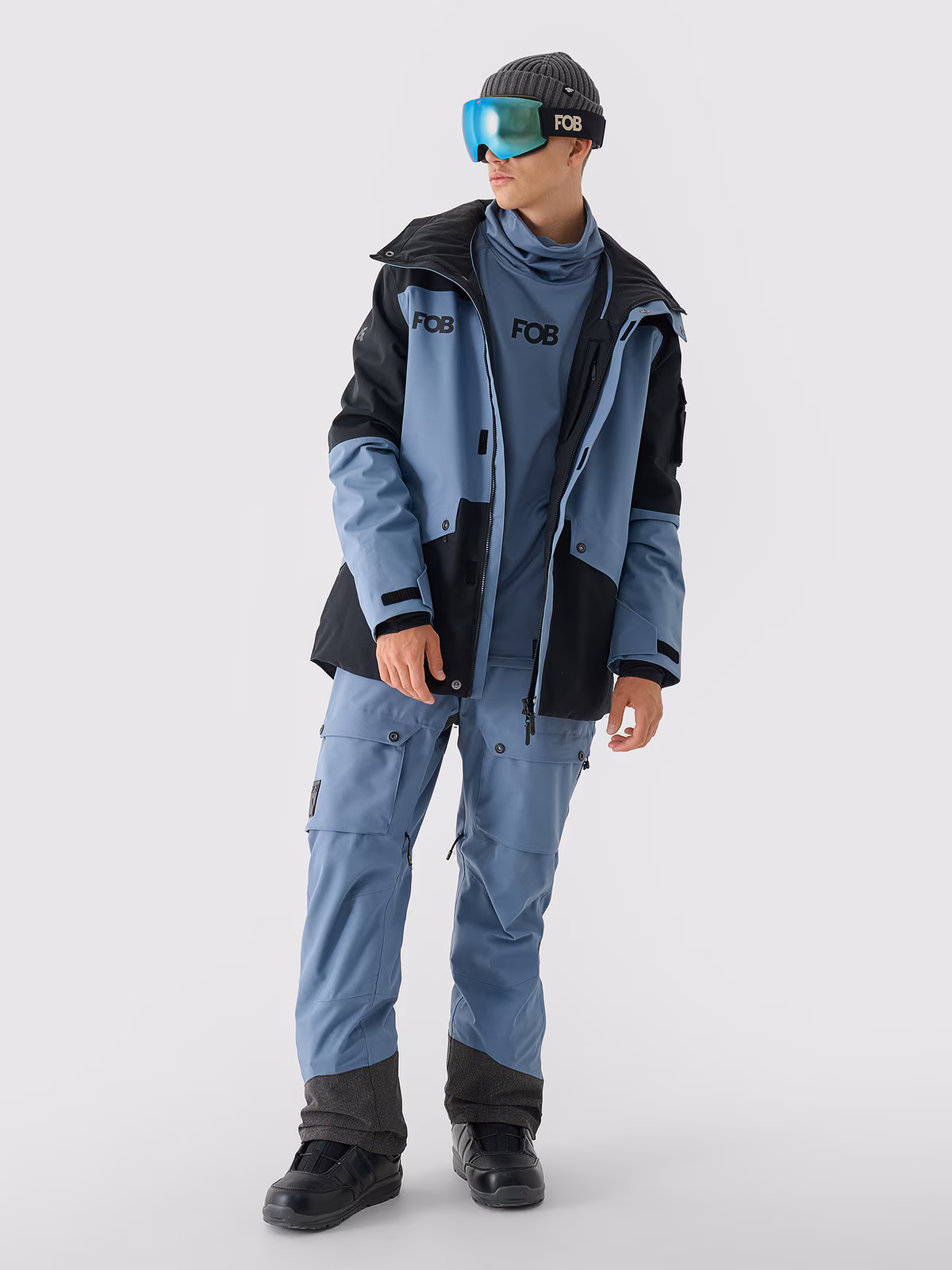 Spodnie snowboardowe membrana 10000 męskie - czarne