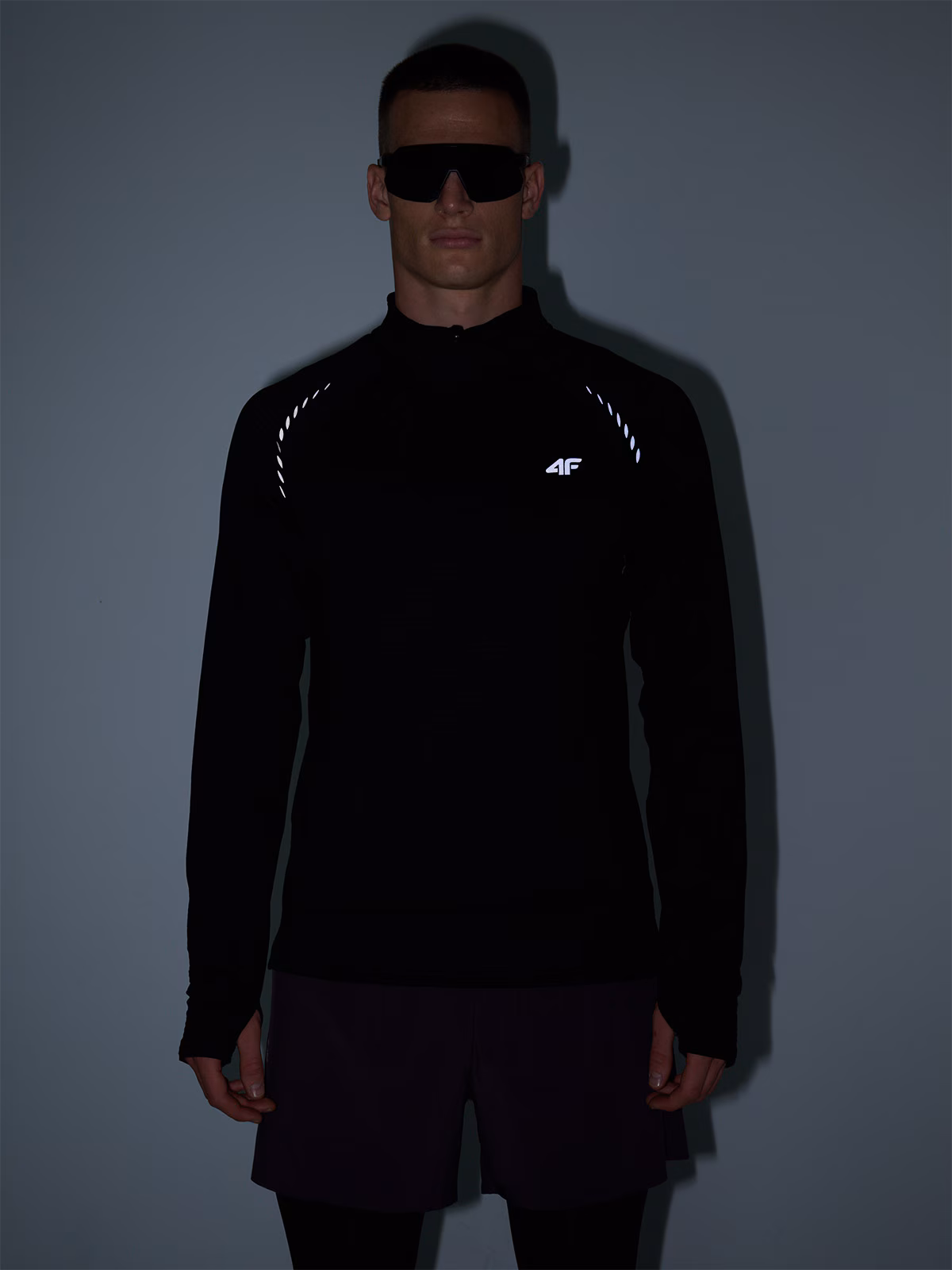 Bluza do biegania szybkoschnąca męska - szara