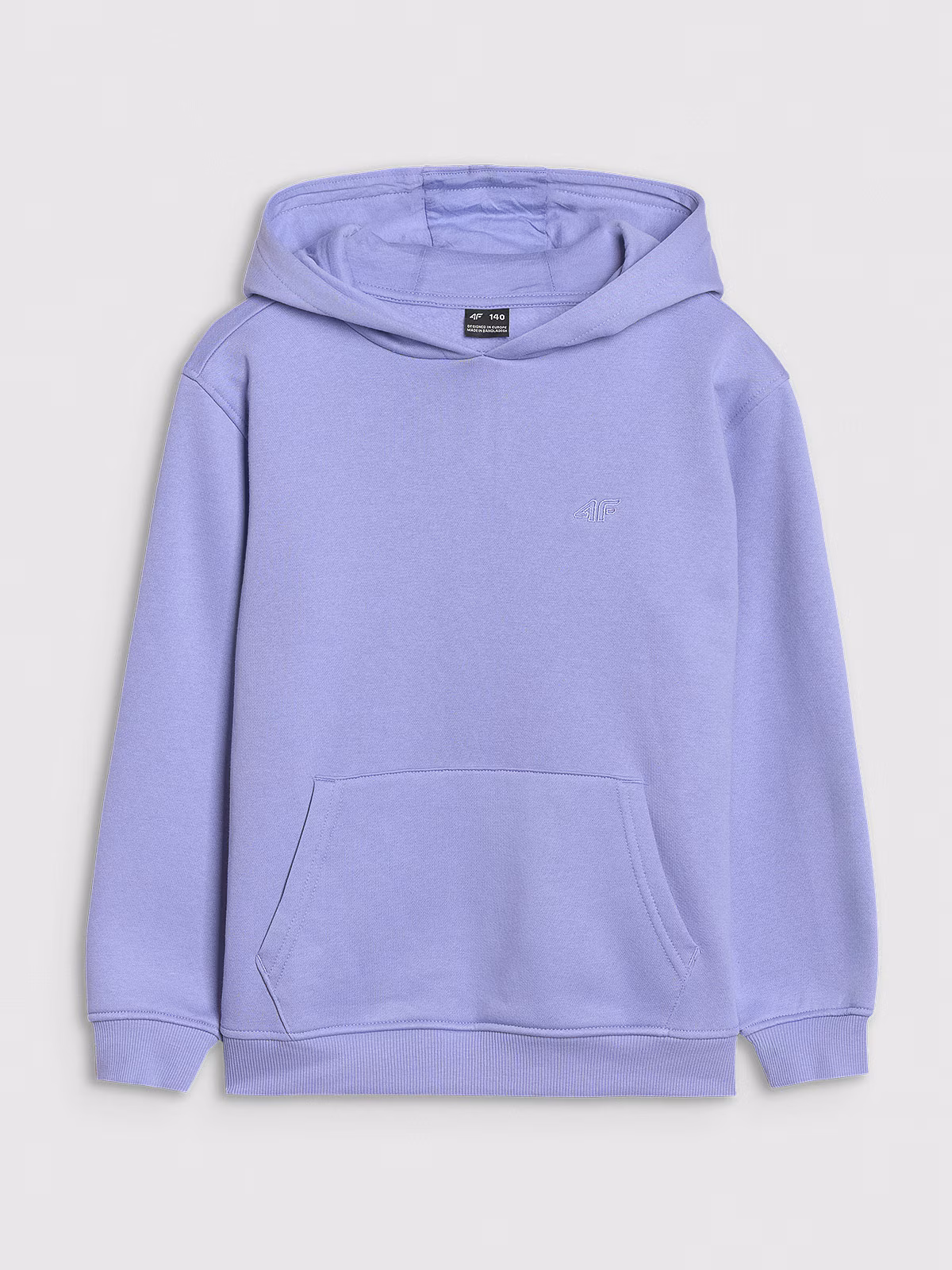 Bluza dresowa nierozpinana z kapturem dziewczęca - beżowa