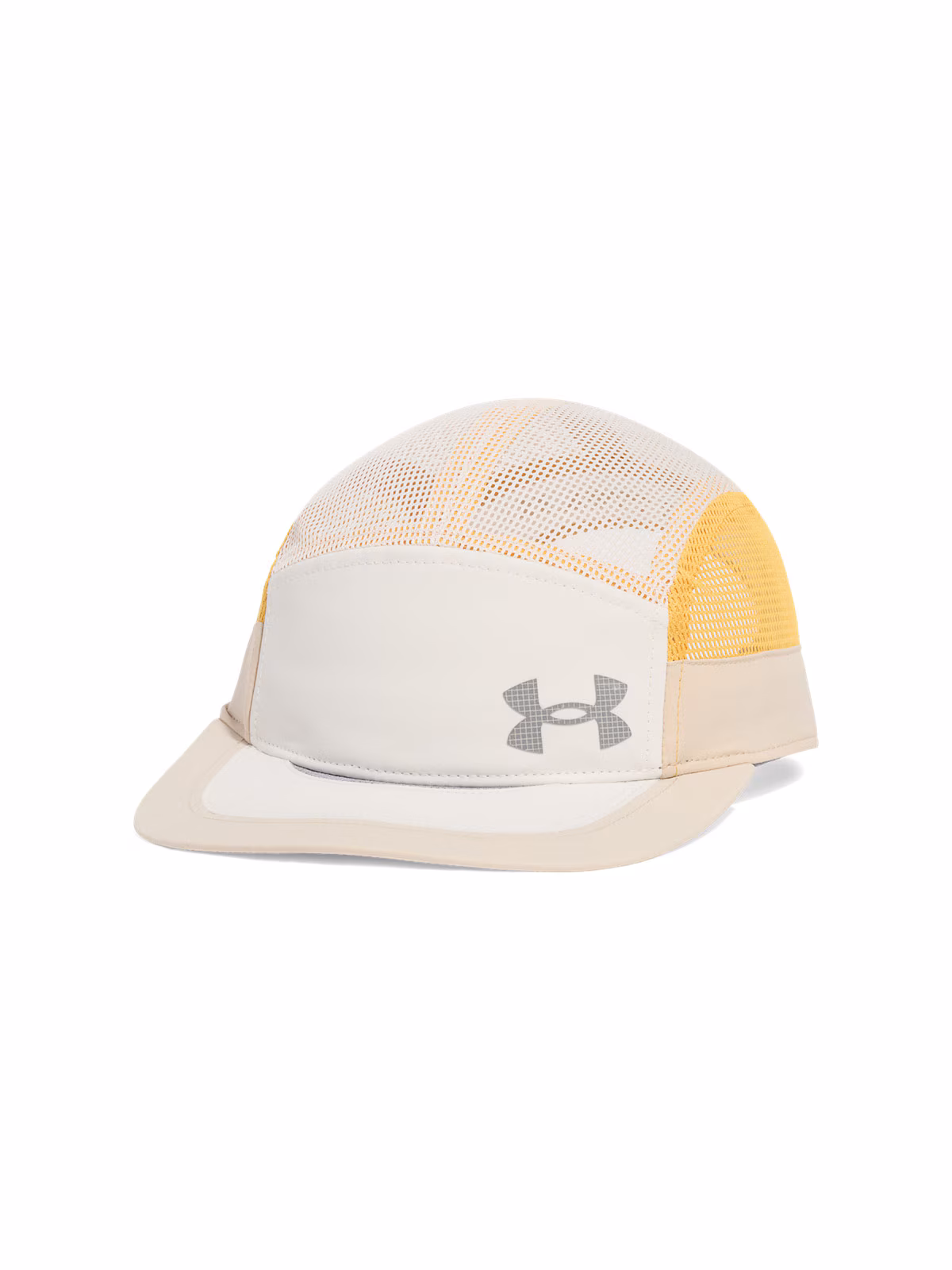 Czapka z daszkiem do biegania męska Under Armour M Isochill Launch Camper - beżowa