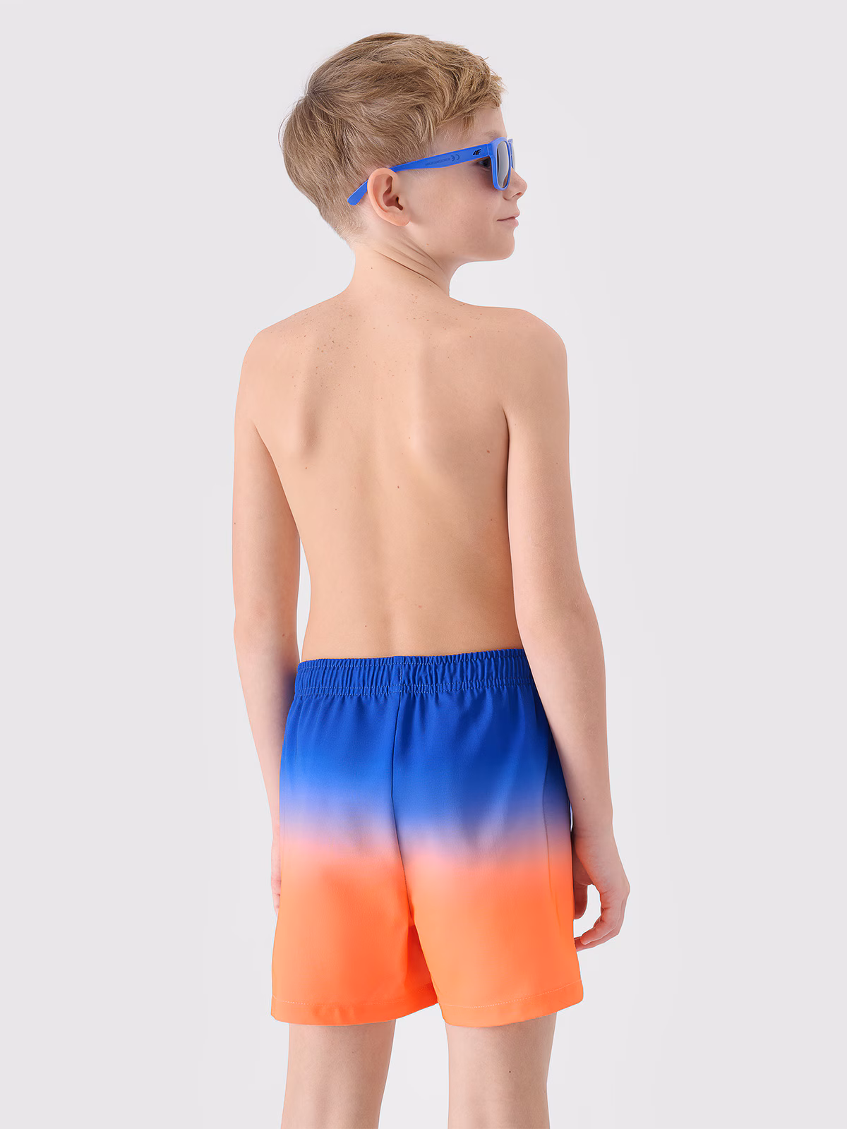 Spodenki plażowe boardshorty chłopięce - pomarańczowe