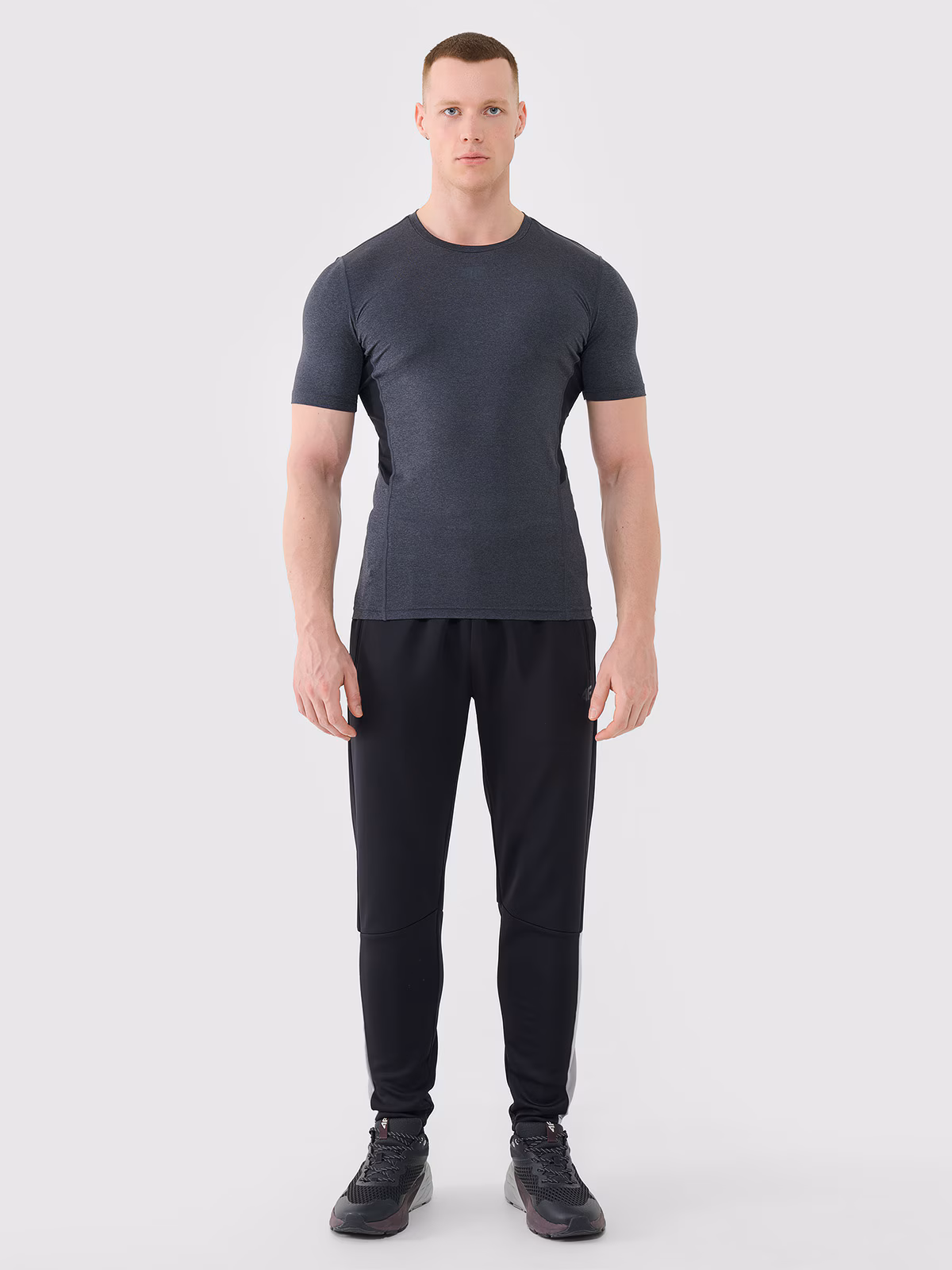 Spodnie treningowe szybkoschnące męskie - czarne