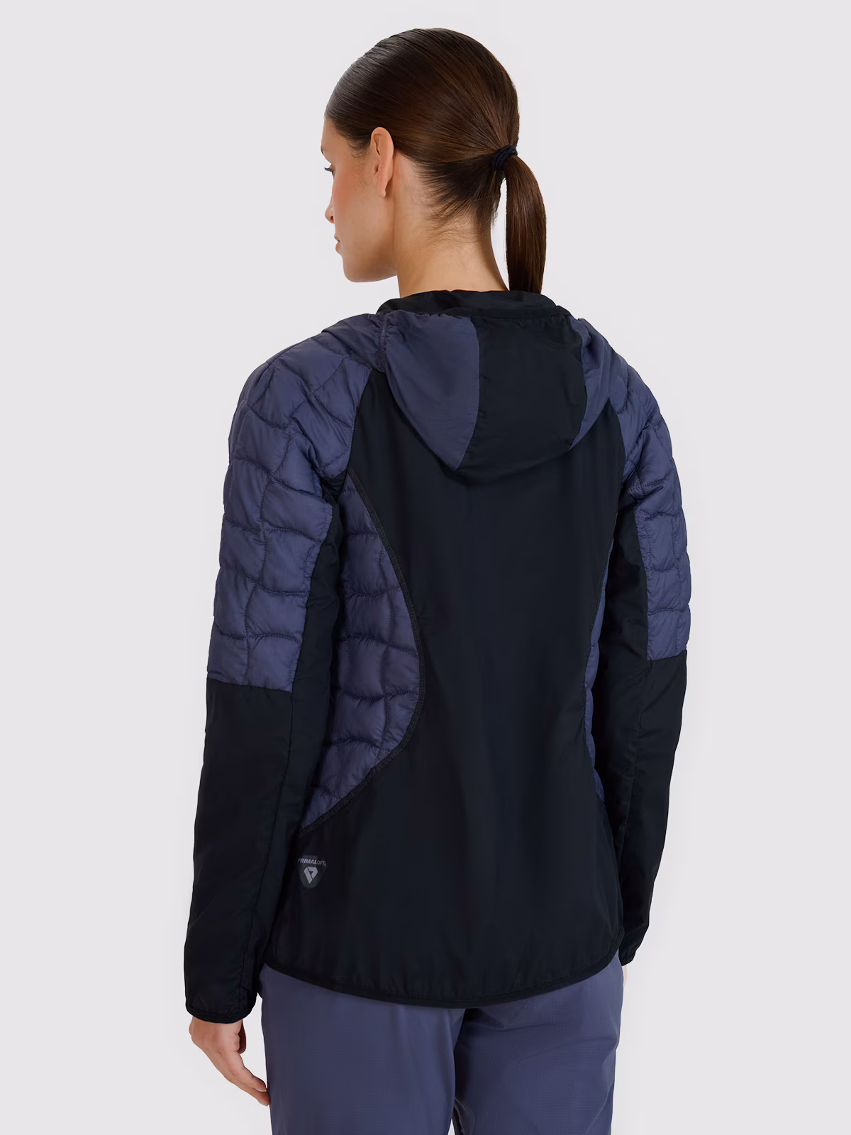 Kurtka puchowa trekkingowa z wypełnieniem Primaloft Black Insulation damska - szara