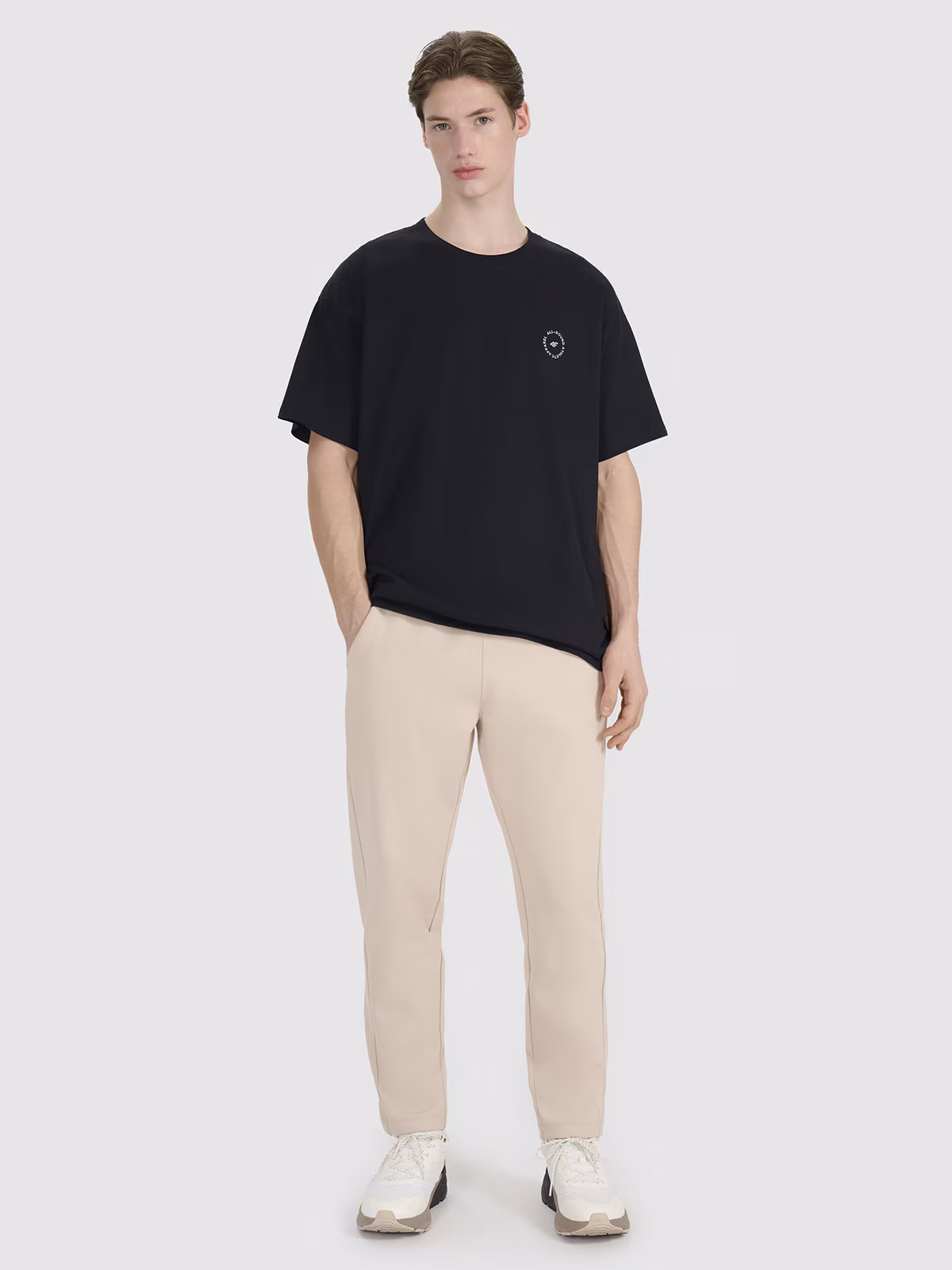 Spodnie dresowe męskie - beżowe