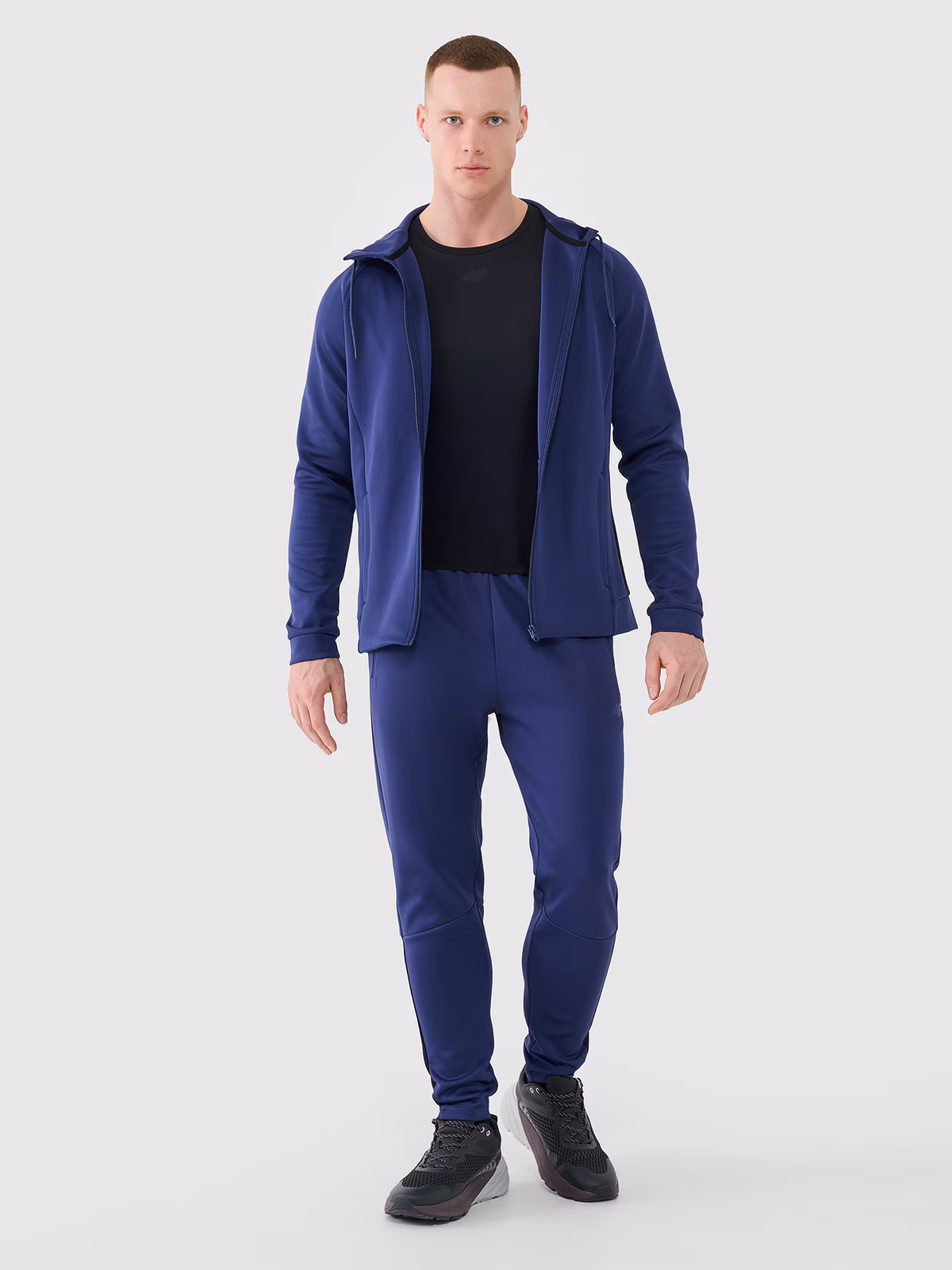 Bluza treningowa szybkoschnąca męska - czarna