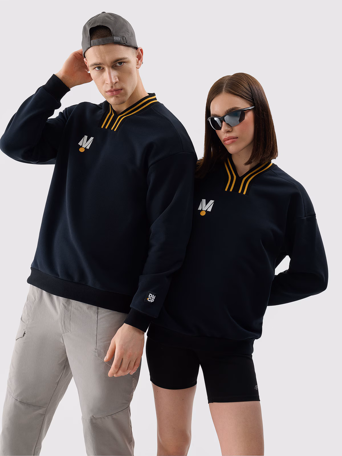 Bluza dresowa nierozpinana bez kaptura uniseks 4F x Drift Masters - czarna