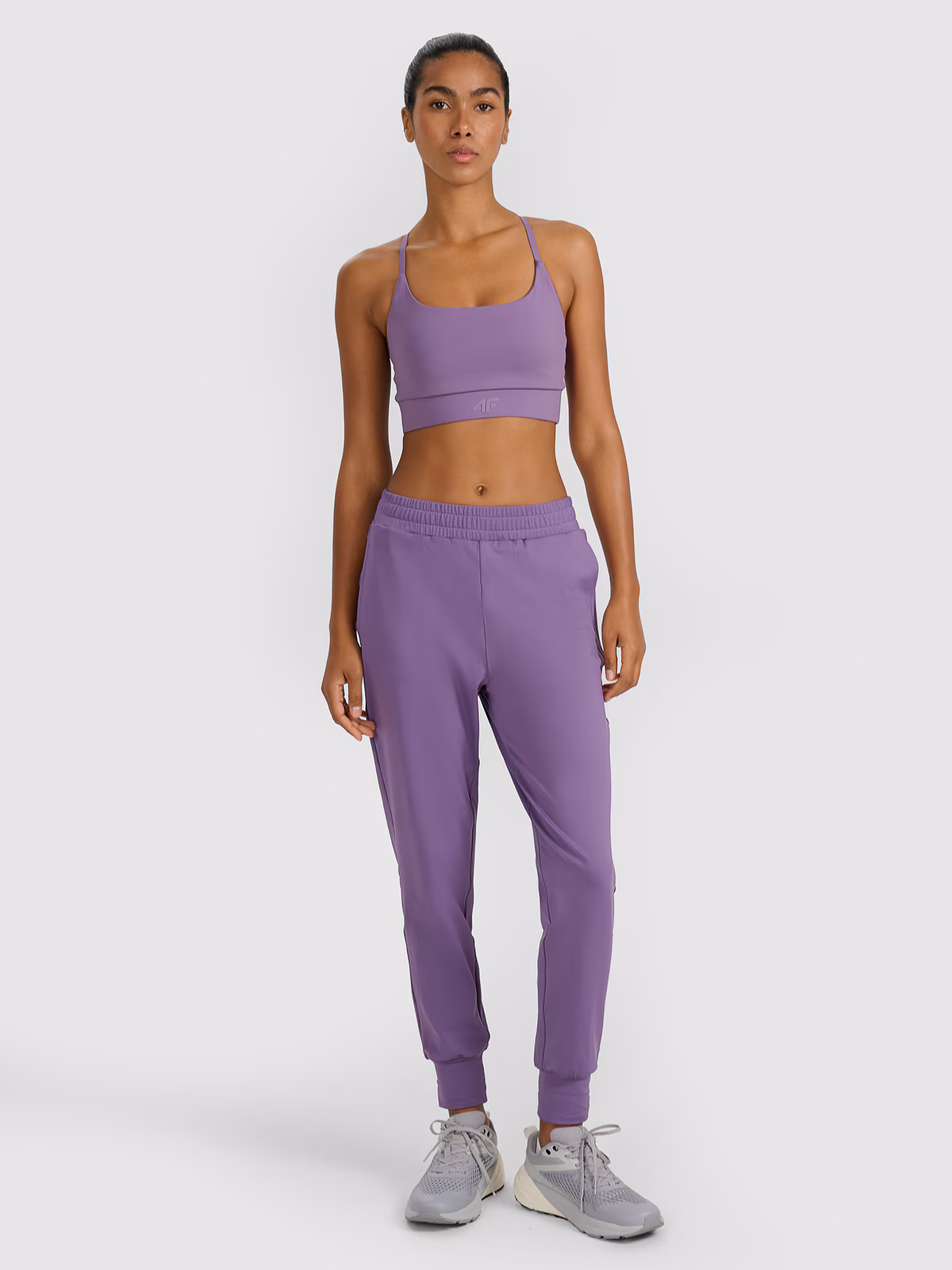 Spodnie treningowe szybkoschnące damskie - fioletowe