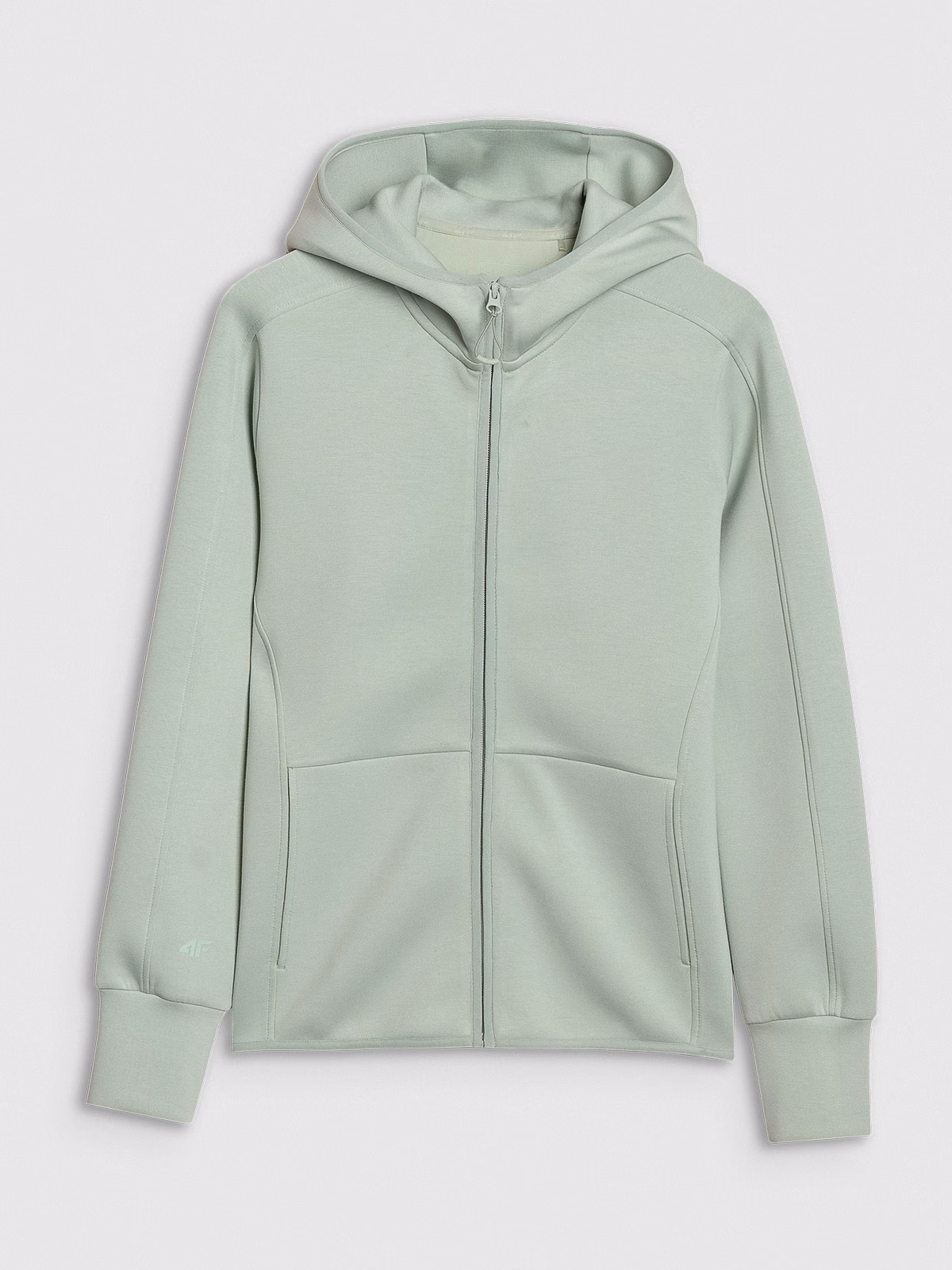 Bluza dresowa rozpinana z kapturem damska - miętowa